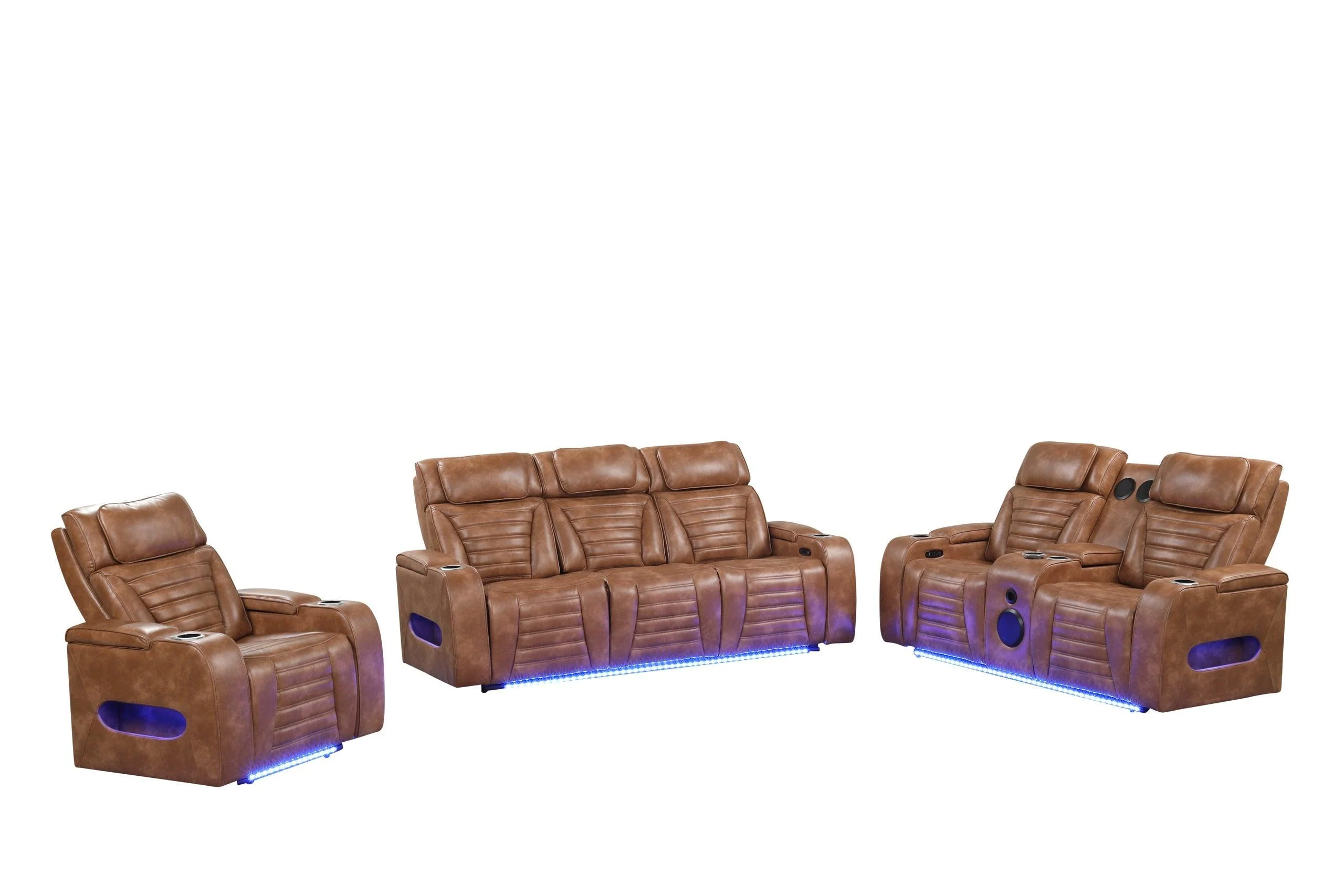 Tokyo Brown 3-Piece Power Reclining Set - Image 2