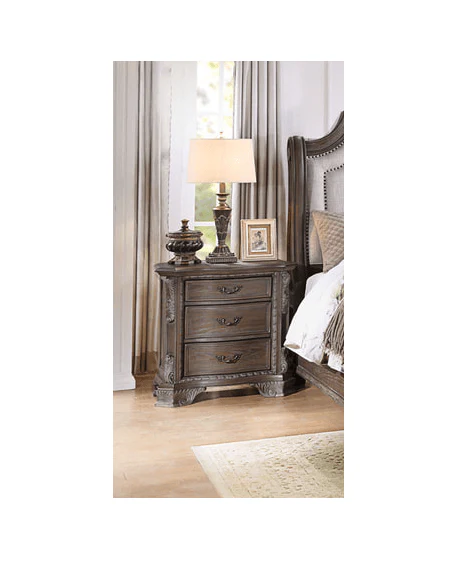Dora Brown Gray Night Stand - Image 1