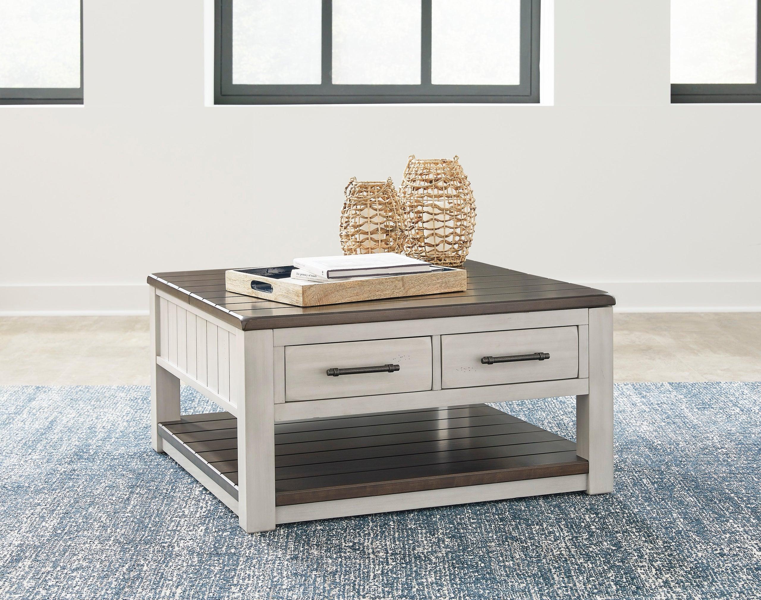 Taurus Beige Lift Top Cocktail Table - Image 2