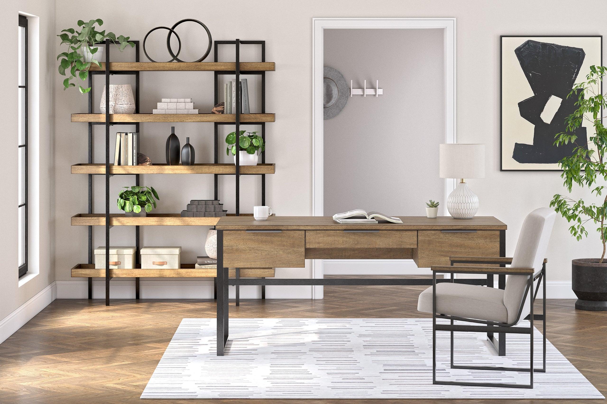 Kubi Light Brown Office Desk - Image 2