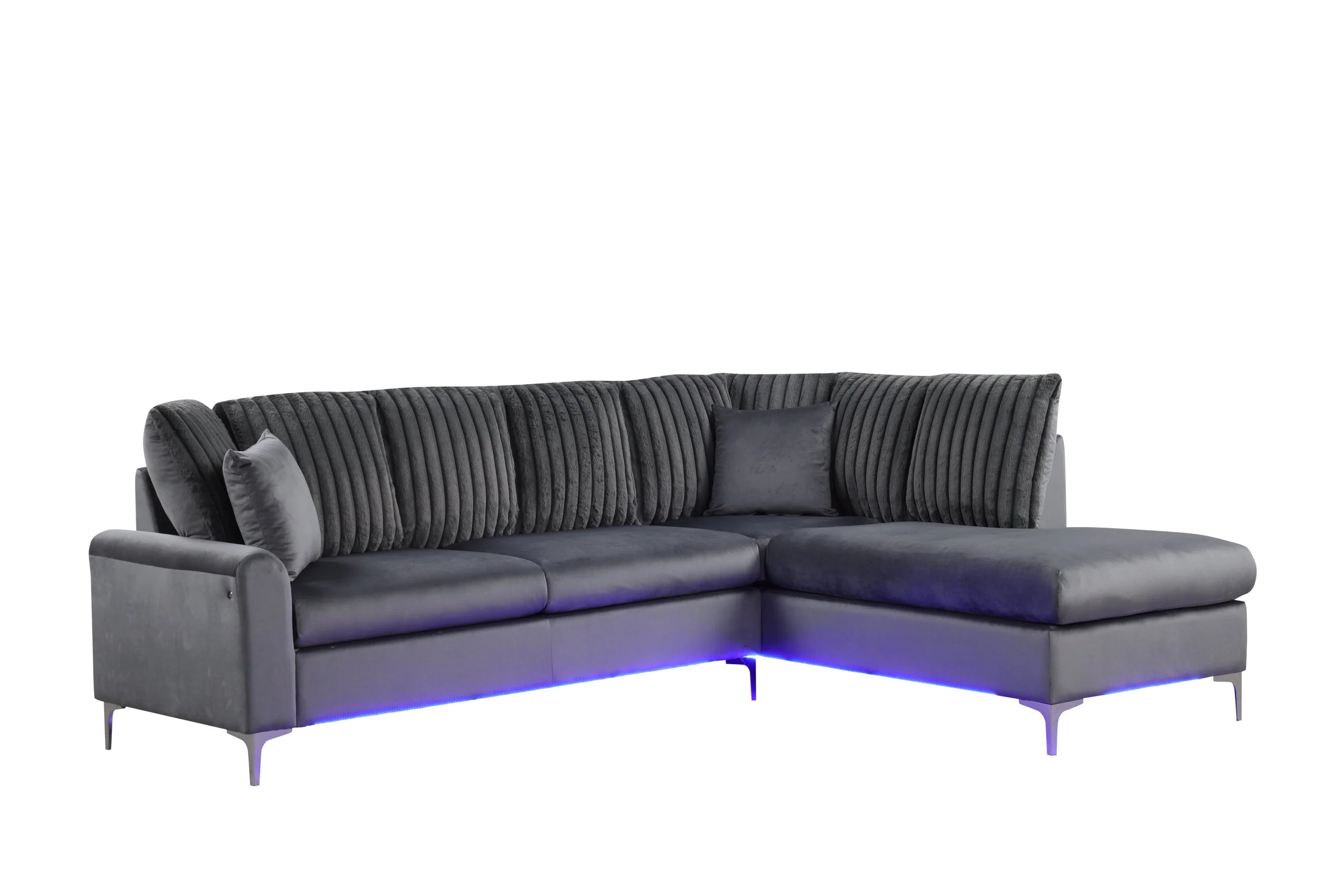 Candy Charcoal Sectional w LED - Image 2