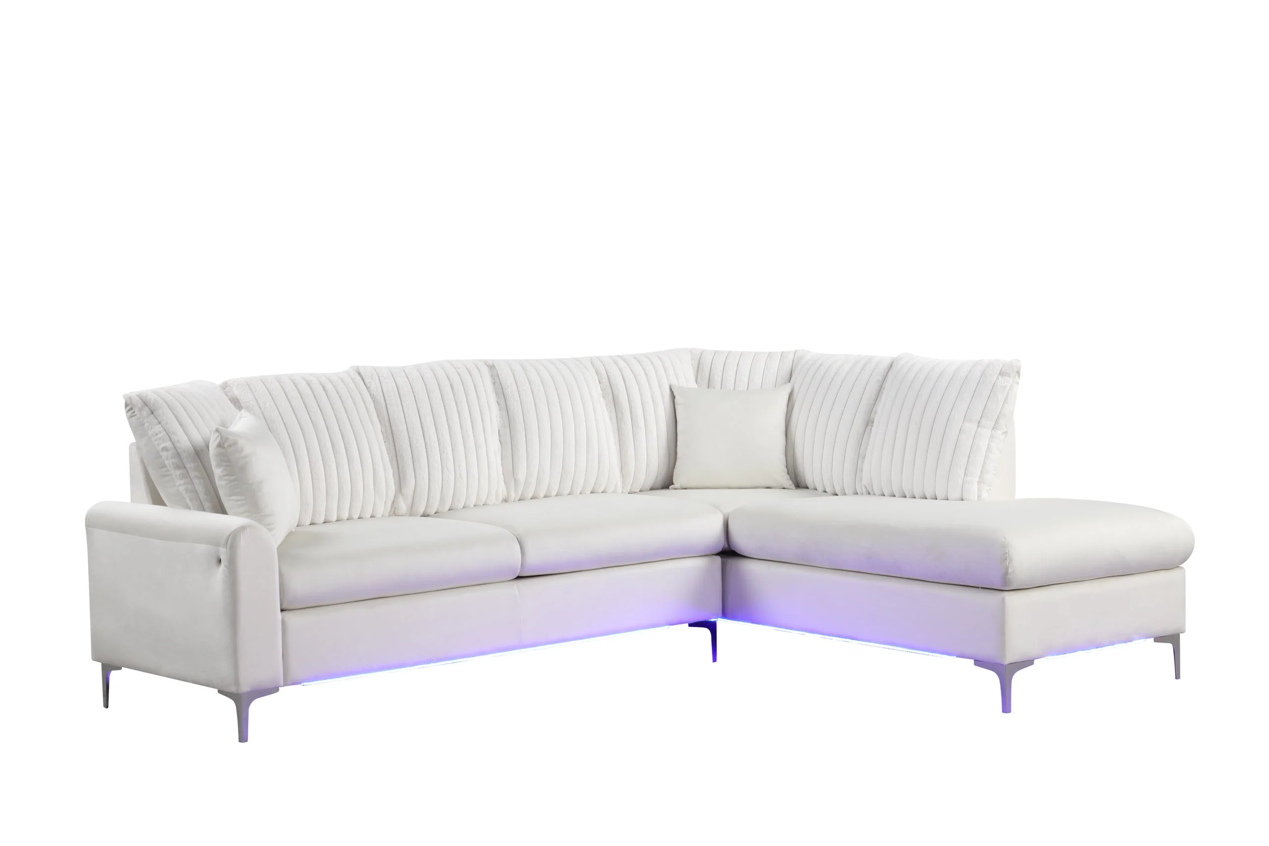 Candy Beige Sectional w LED - Image 2