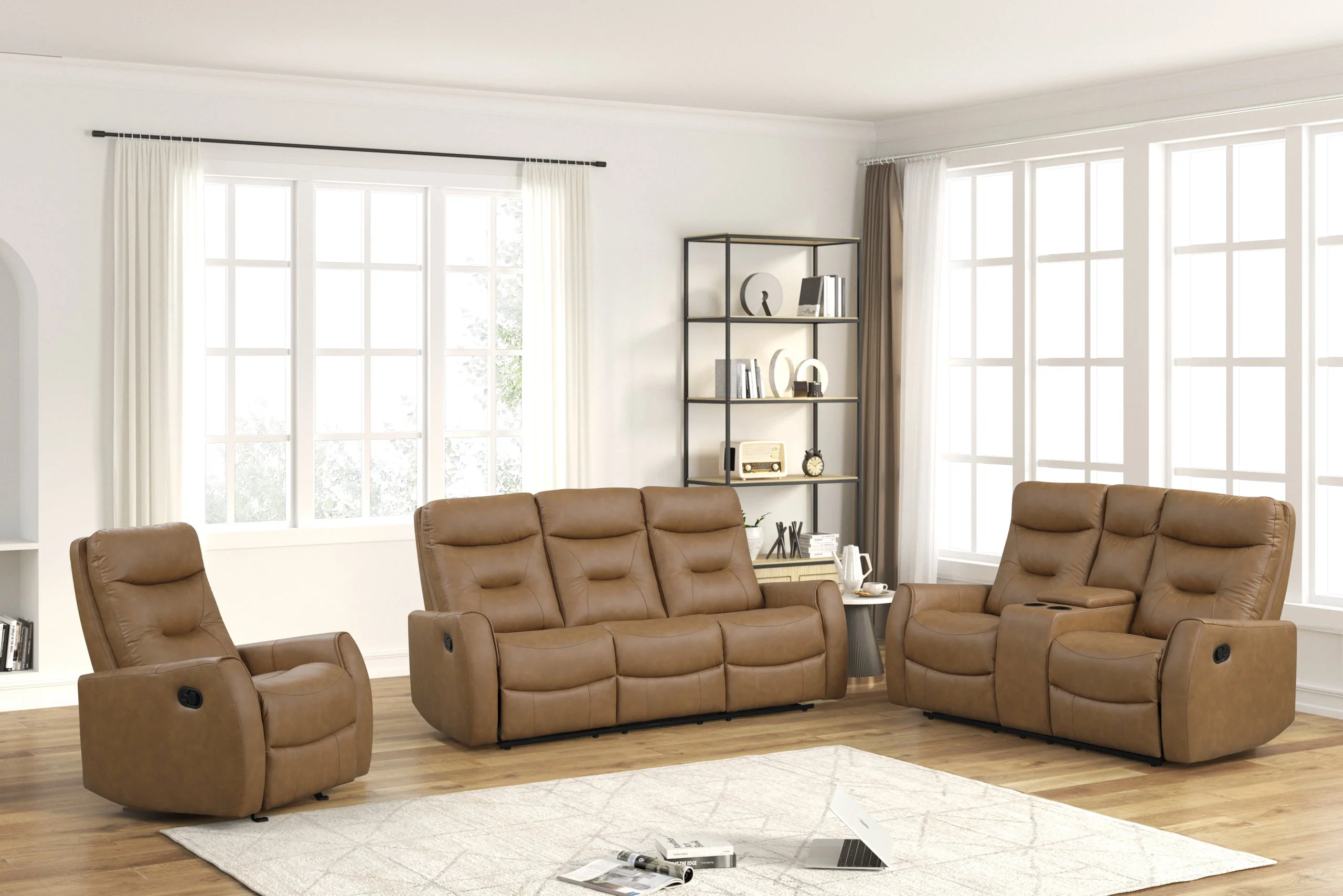 Tiger Saddle 3-Piece Reclining Set - Image 2