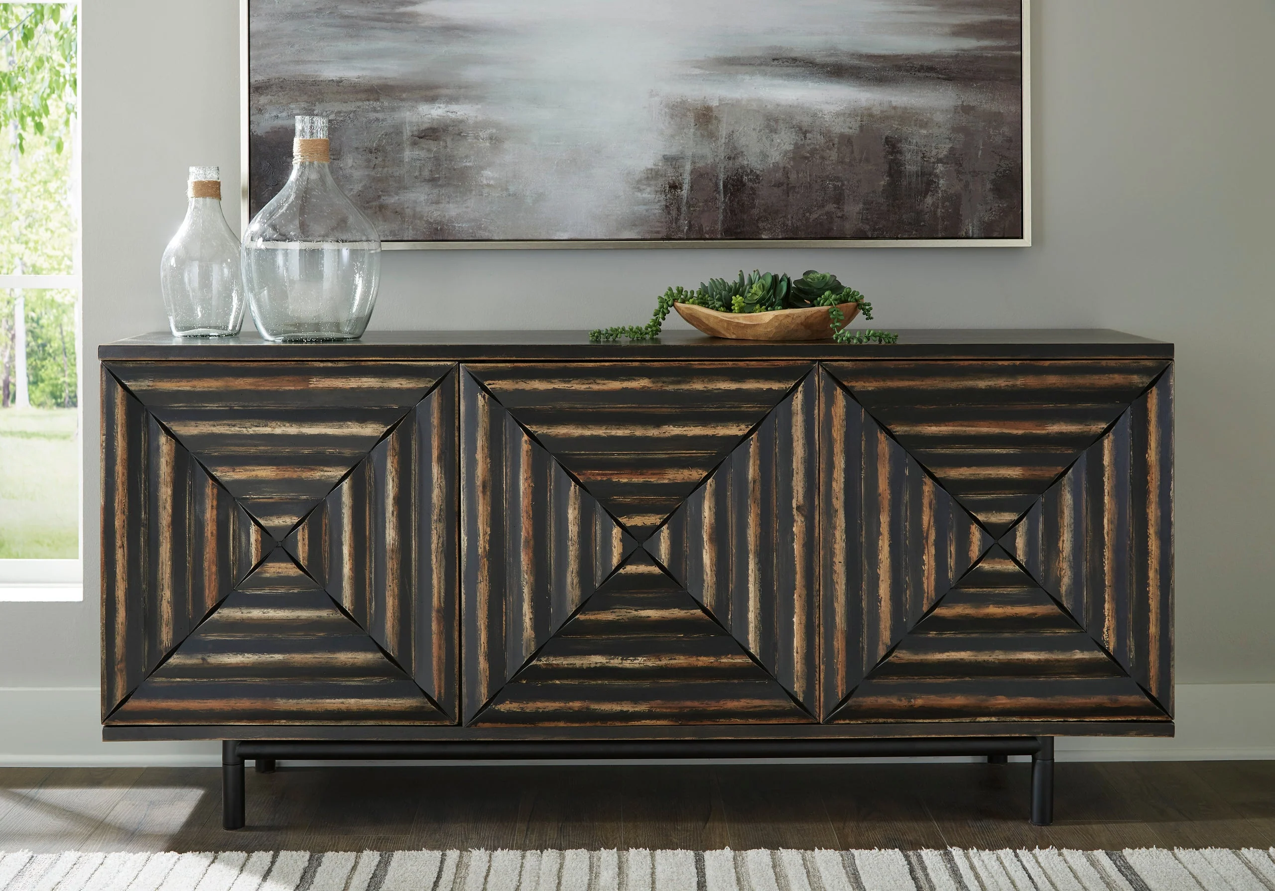 A4000573 Black Accent Cabinet 72"L - Image 2