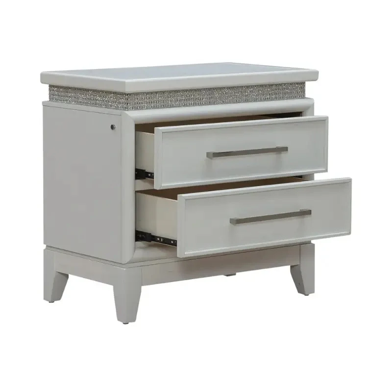 Seveny Silver LED Nightstand - Image 2