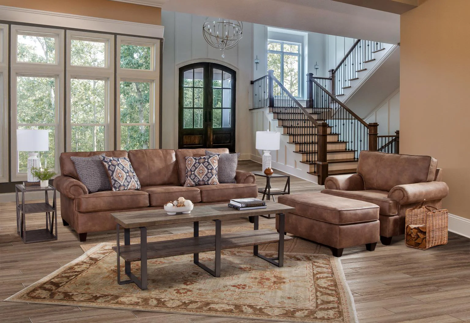 Behold Camel Sofa & Loveseat Set - Image 1