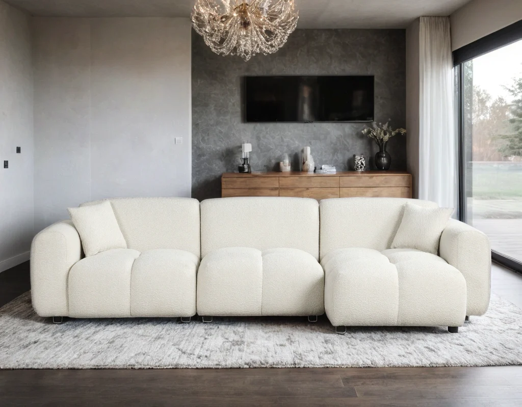 Bella Sand Boucle Sectional - Image 1