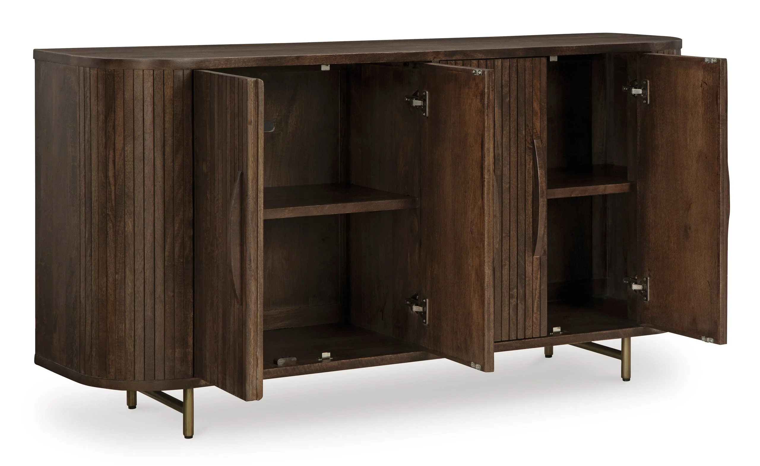 A4000571 Dark Brown Accent Cabinet 68"L - Image 3