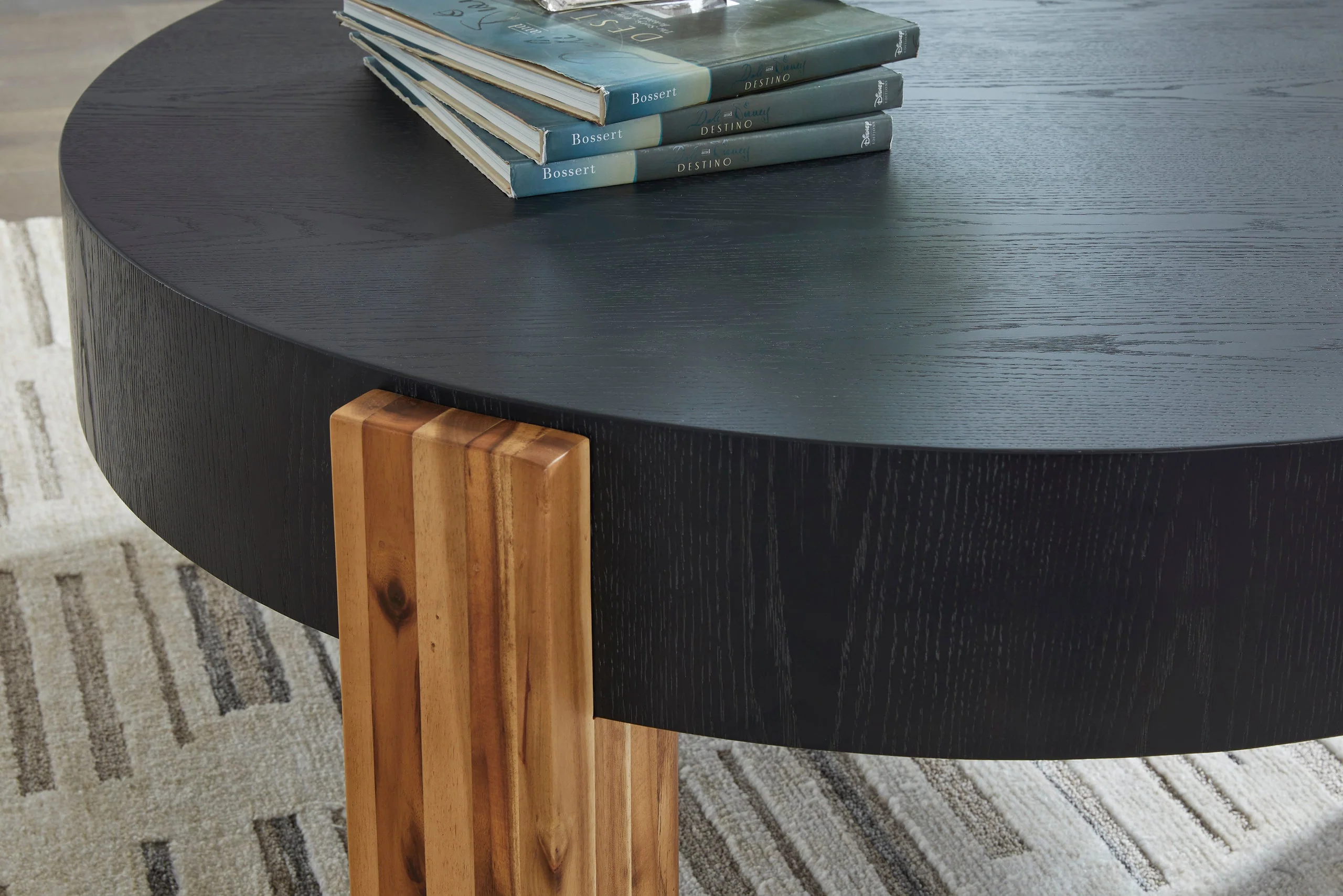 Breenmore Black/Natural Occasional Table Set - Image 3