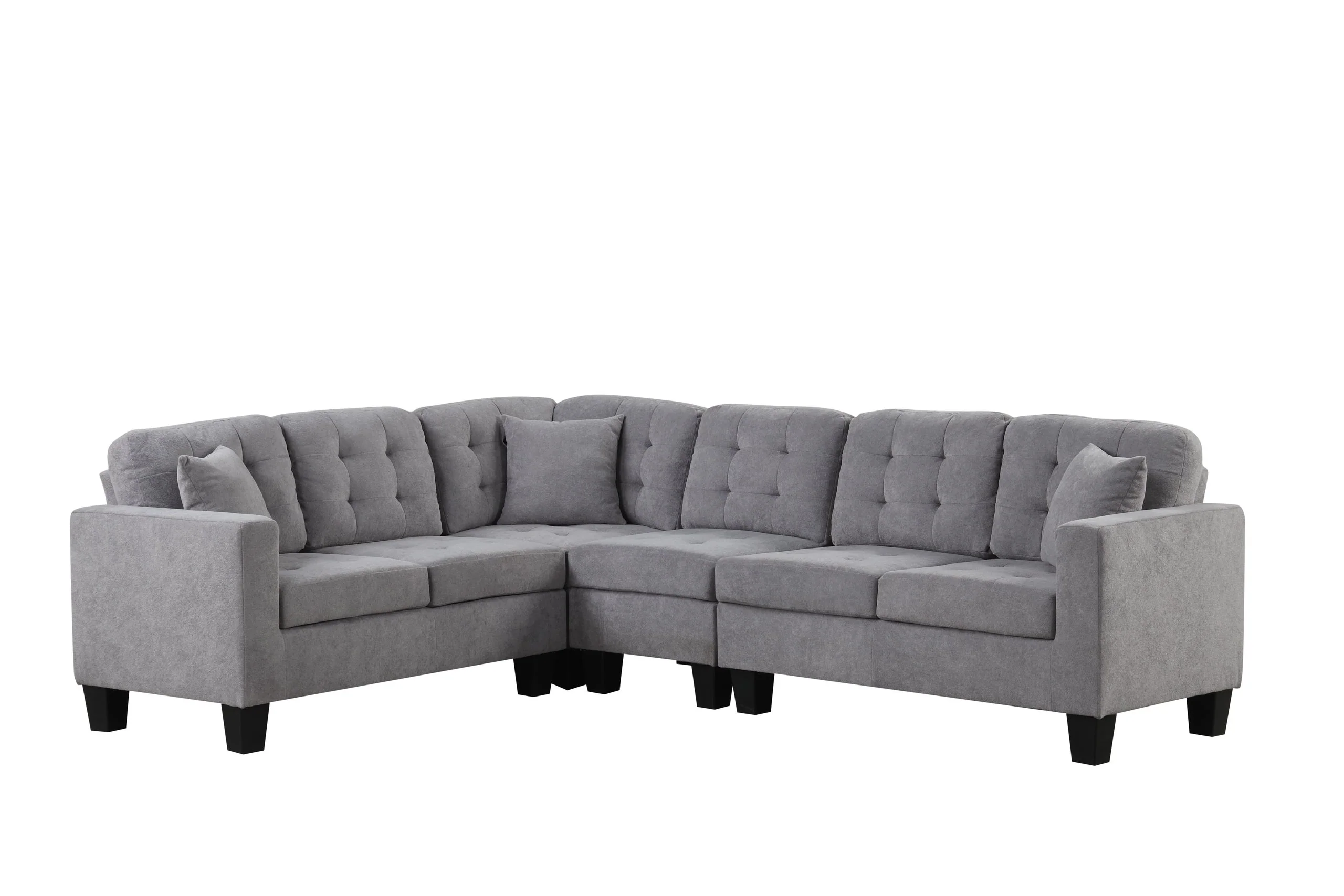 Logan Gray Fabric Reversible Sectional - Image 3
