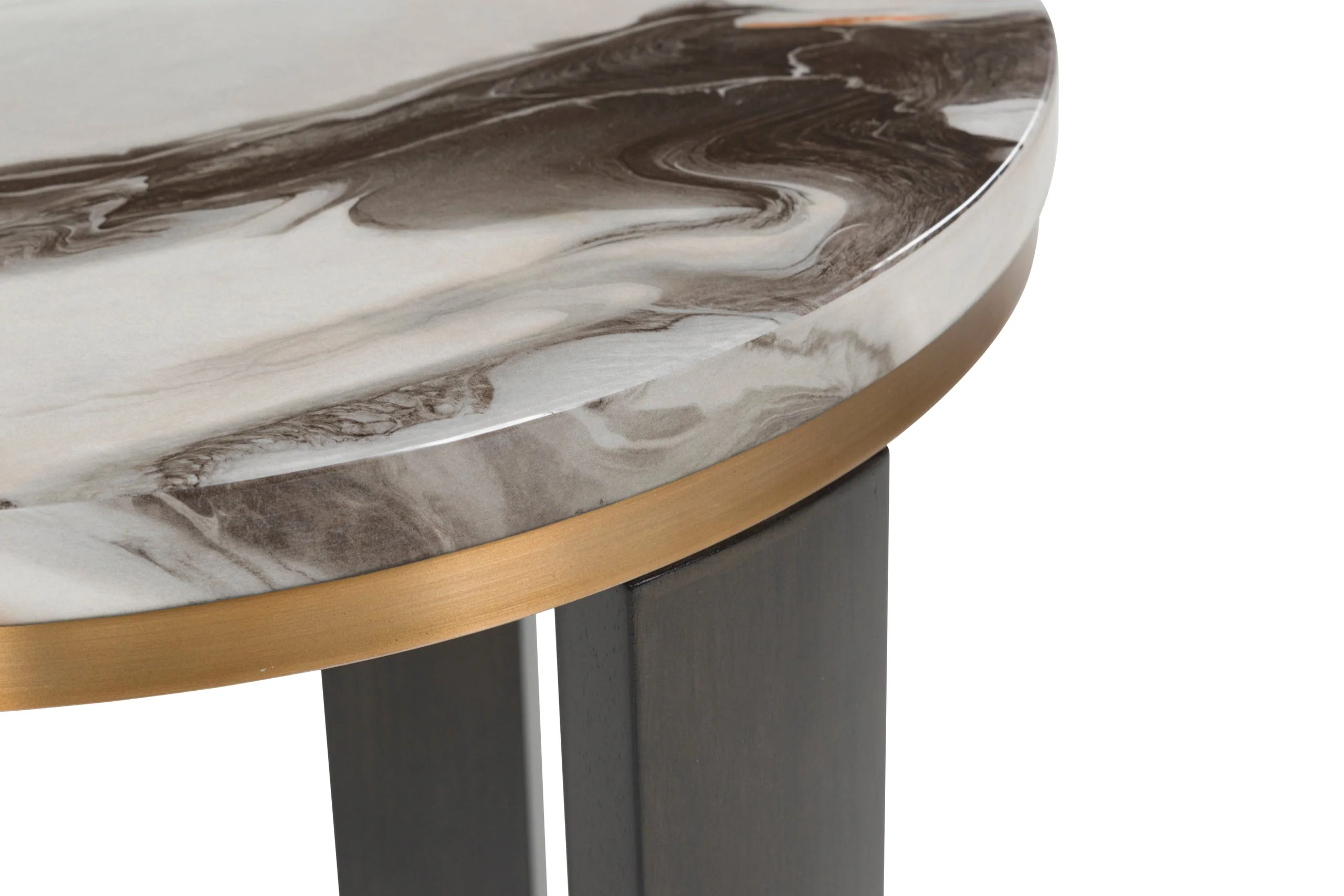 Jazmore Brown/Brass Finish Nesting Cocktail Tables - Image 2