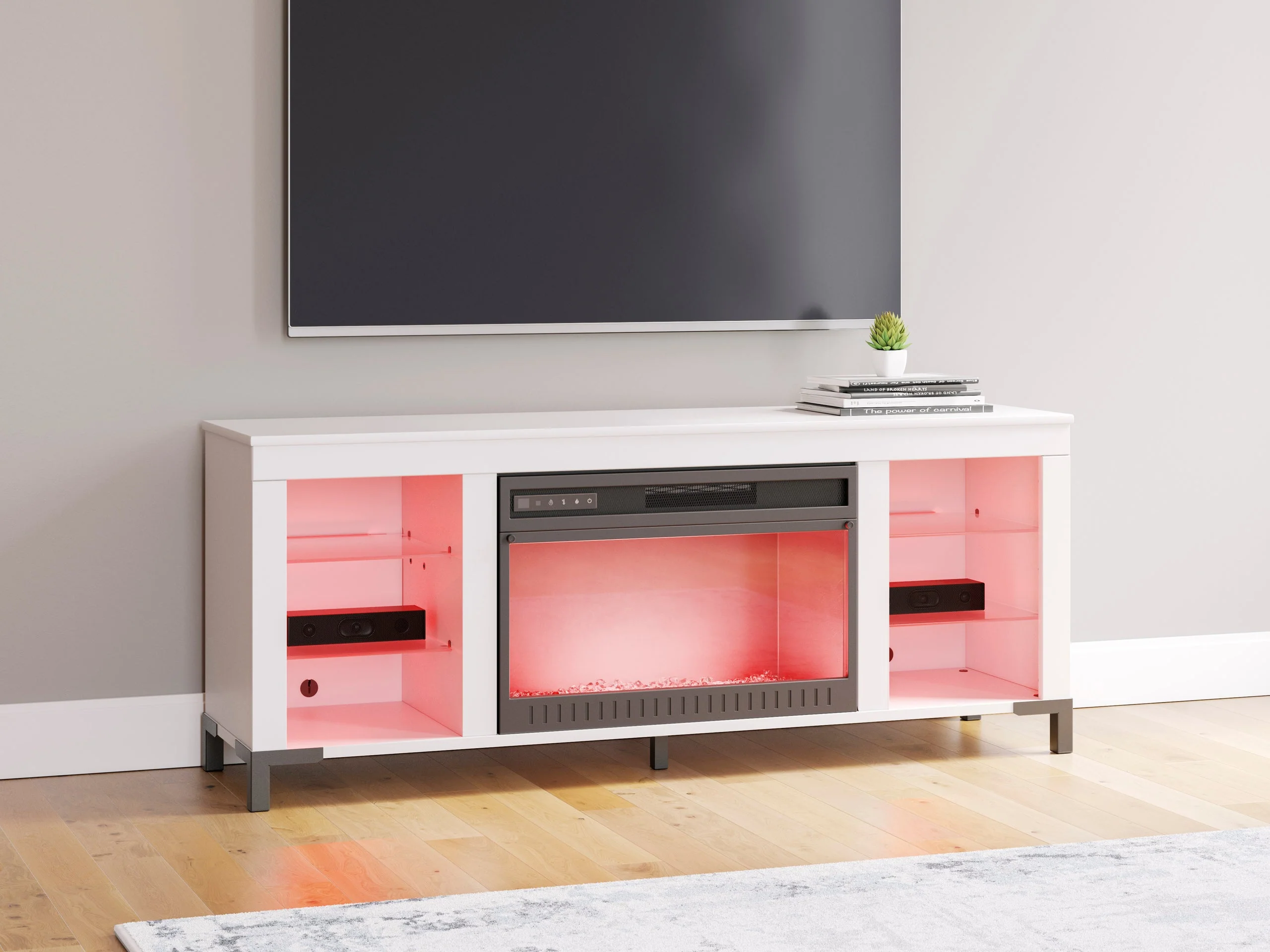 W2722-168 TV Stand w/ Fireplace 59"L LED Lights - Image 3