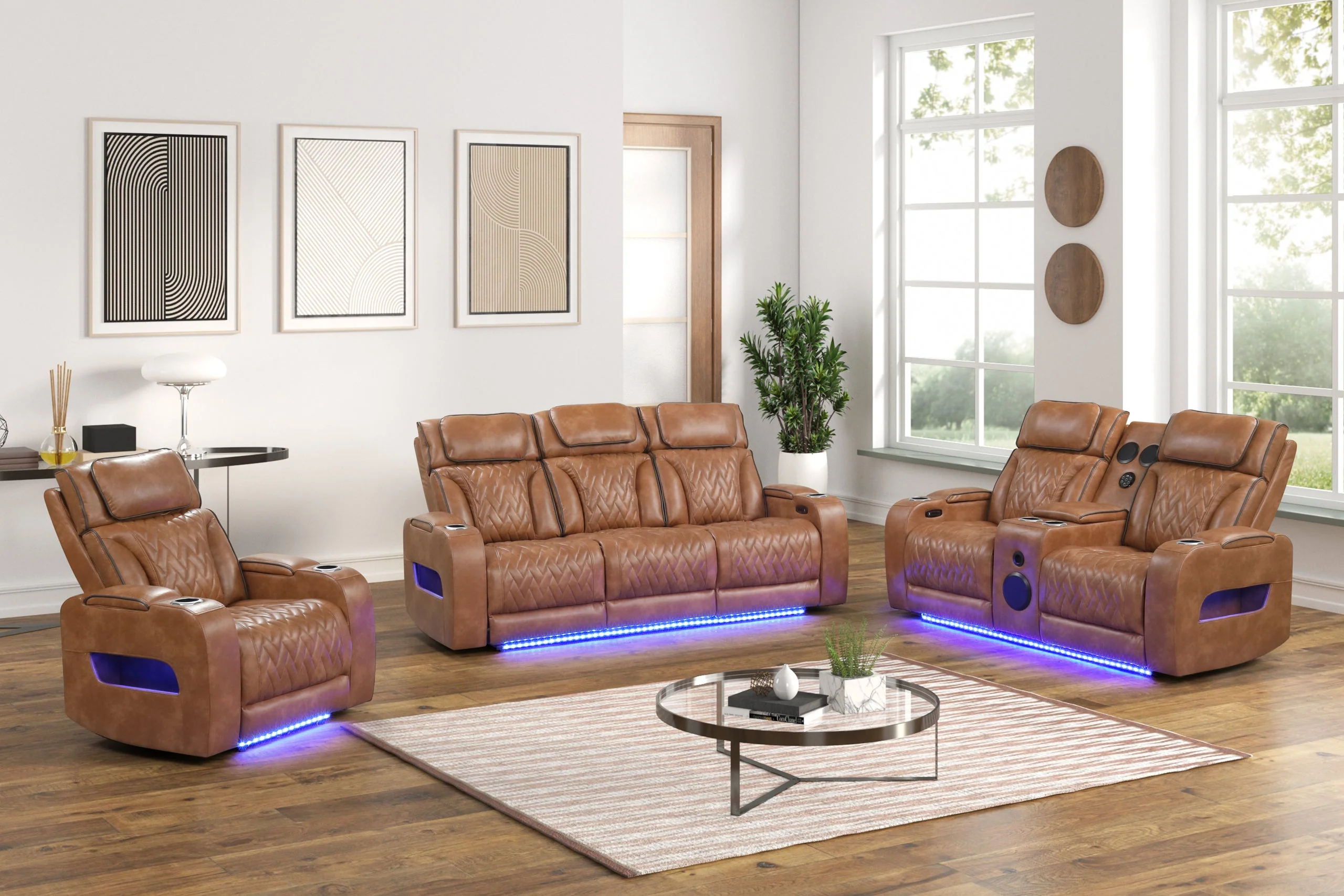 Dubai Brown 3-Piece Power Reclining Set - Image 2