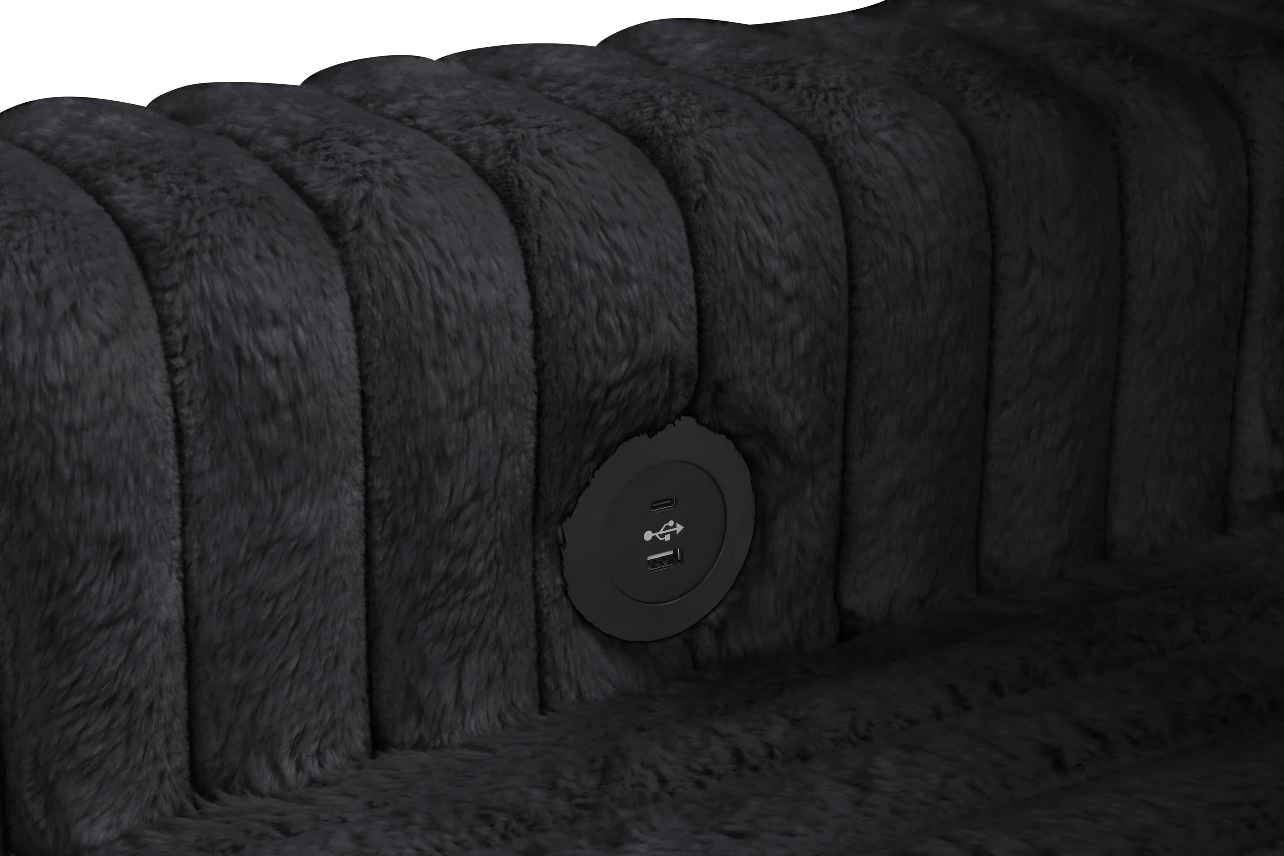 Forever Black Fabric Sectional With Pull-Out Bed - Image 3