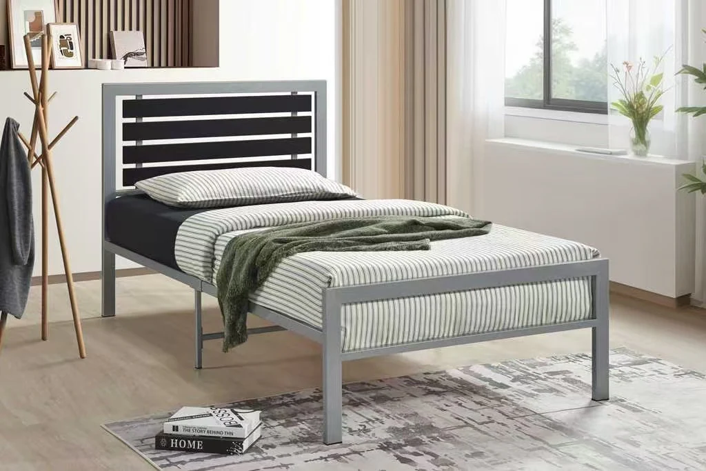 Bemia Gray Metal Platform Twin Bed - Image 1