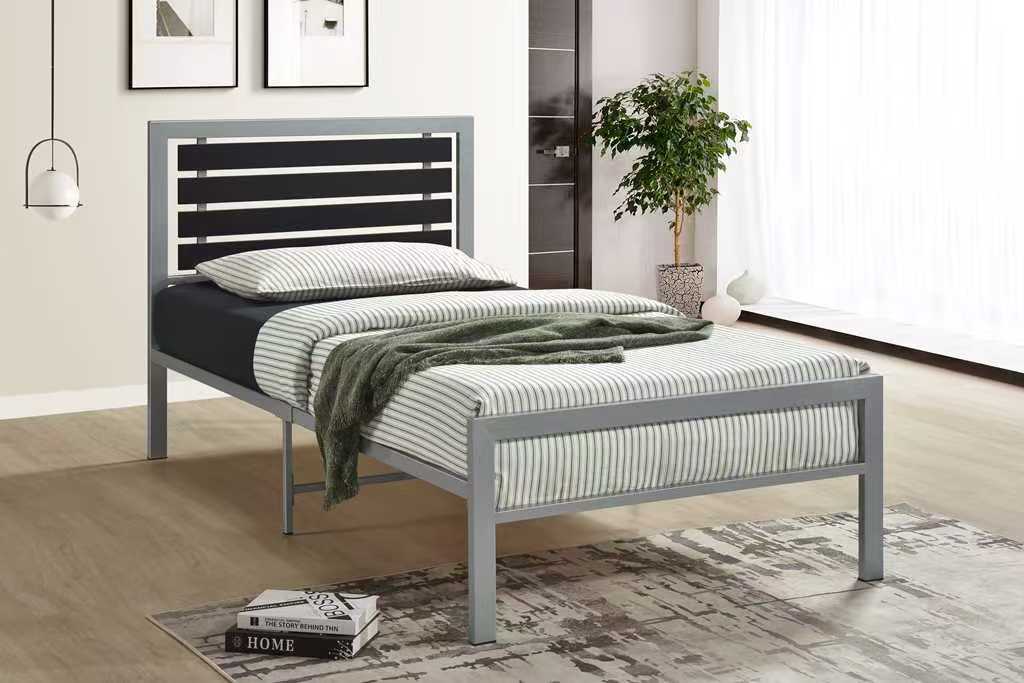 Bemia Gray Metal Platform Twin Bed - Image 3