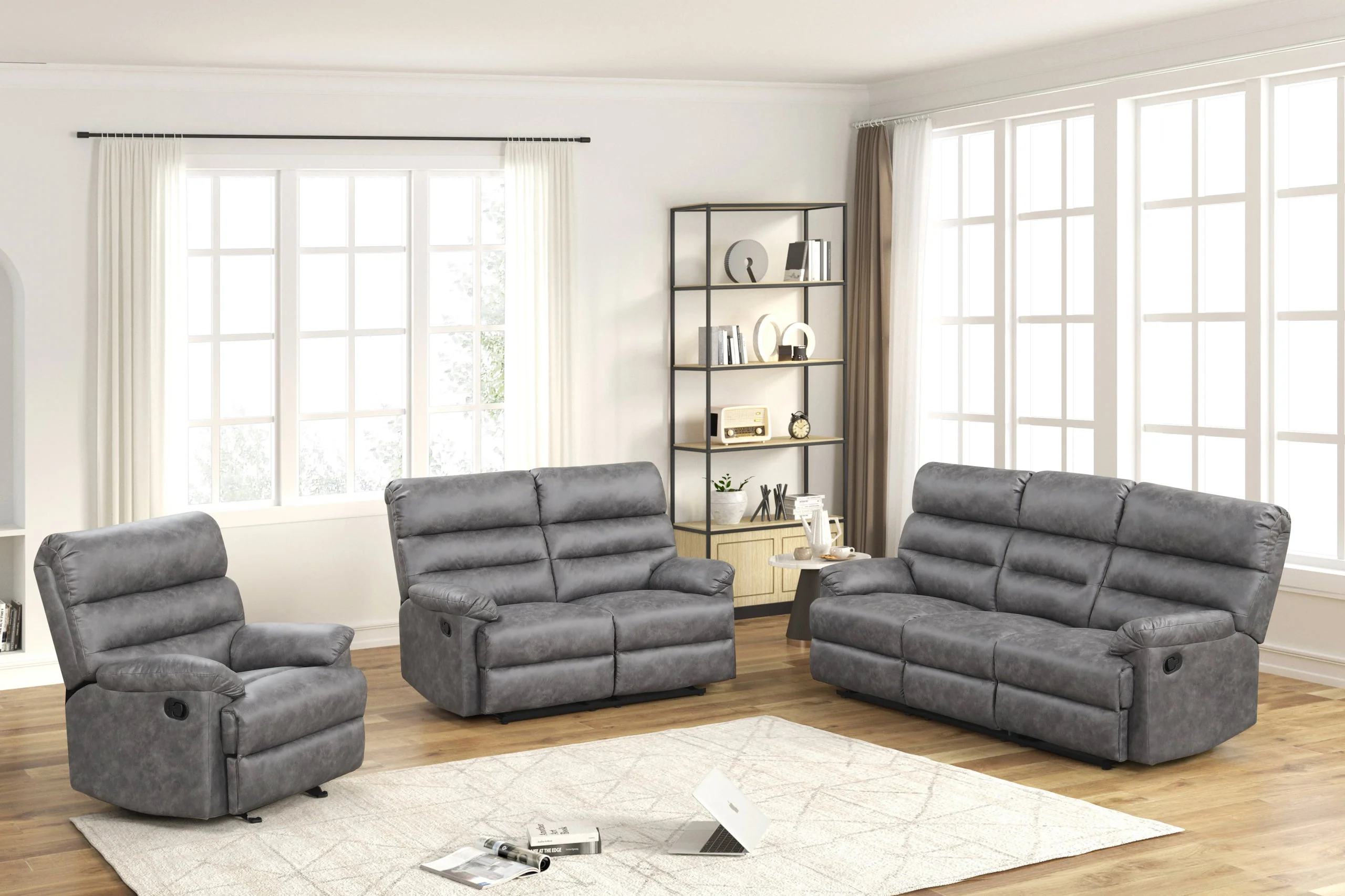 Albert Gray 3-Piece Reclining Set - Image 2