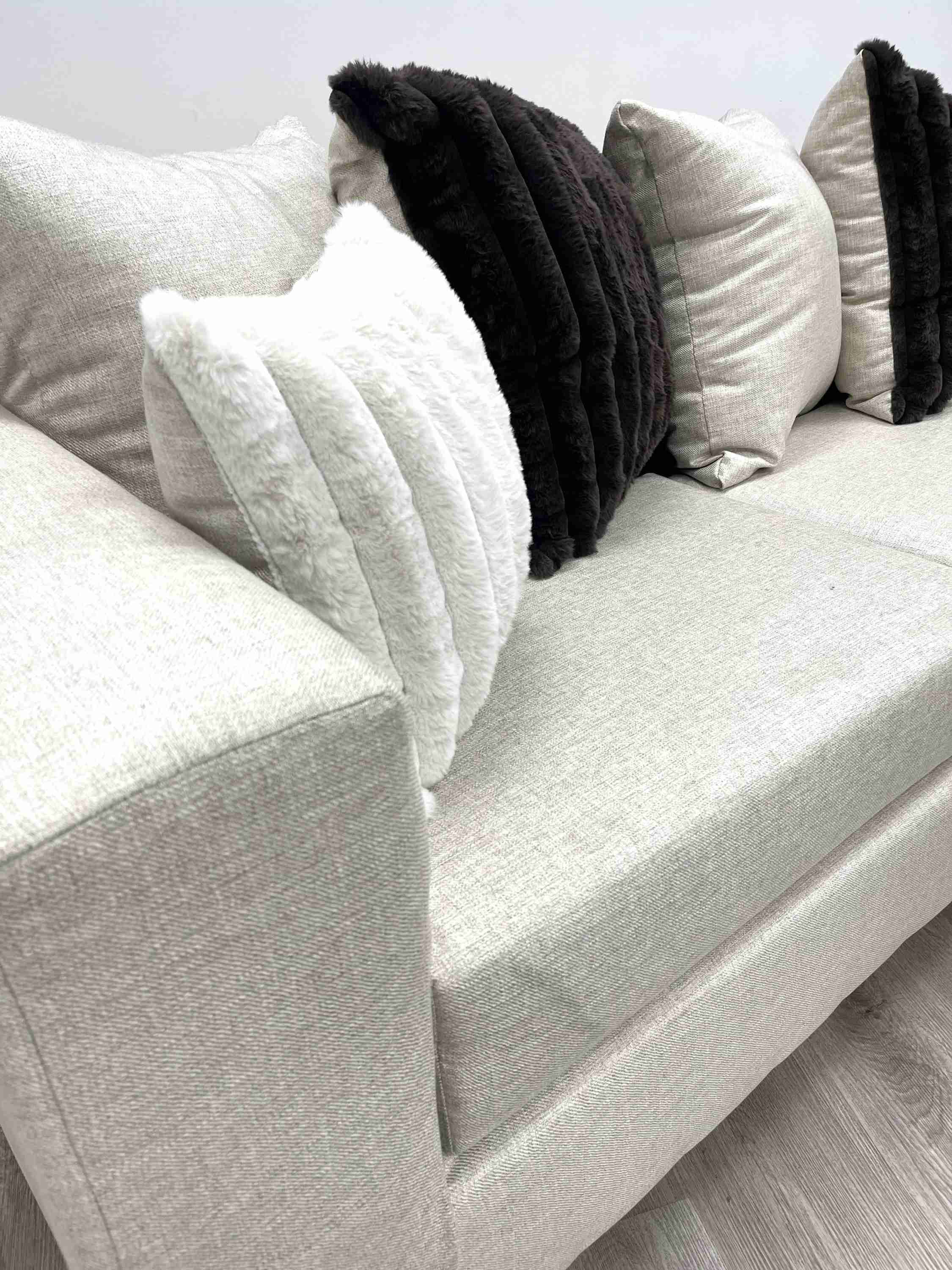 Monroe Beige Heavy Linen Sectional - Image 2
