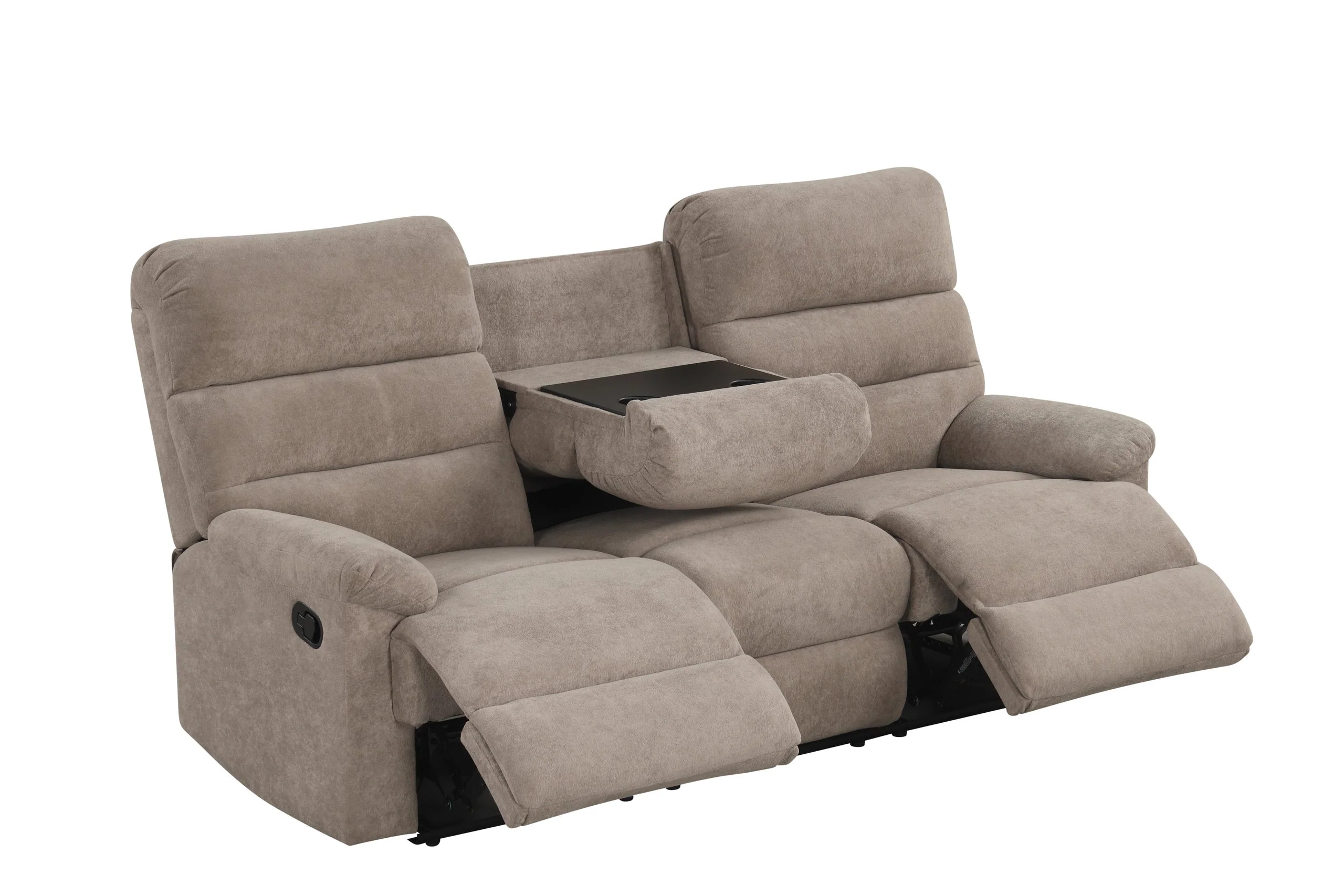 Albert Mocha Performance Fabric 3-Piece Reclining Set - Image 3
