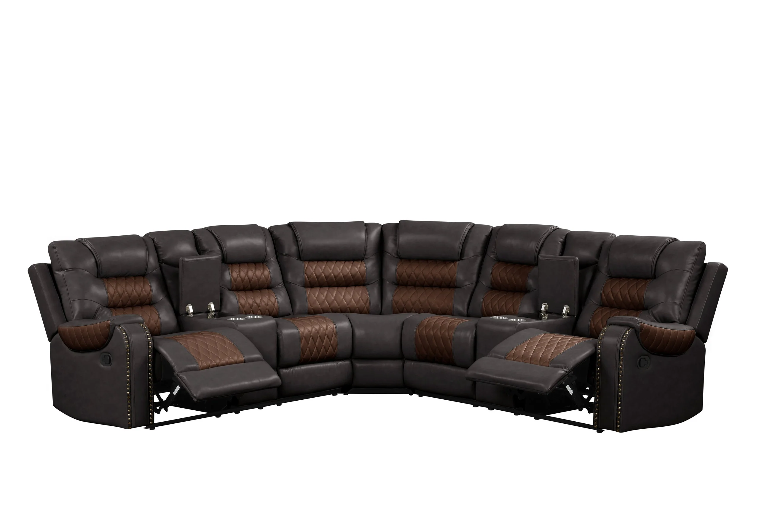 Jordon Brown Reclining Sectional - Image 2