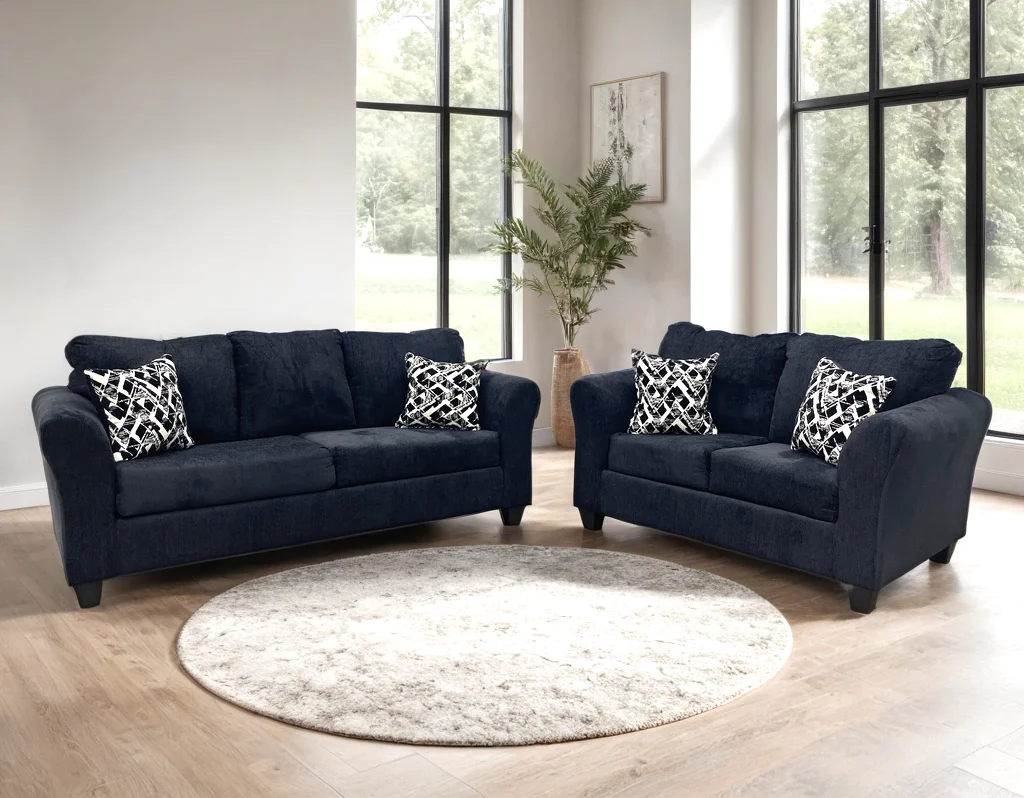 Tuten Black 2-Piece Living Room Set - Image 1