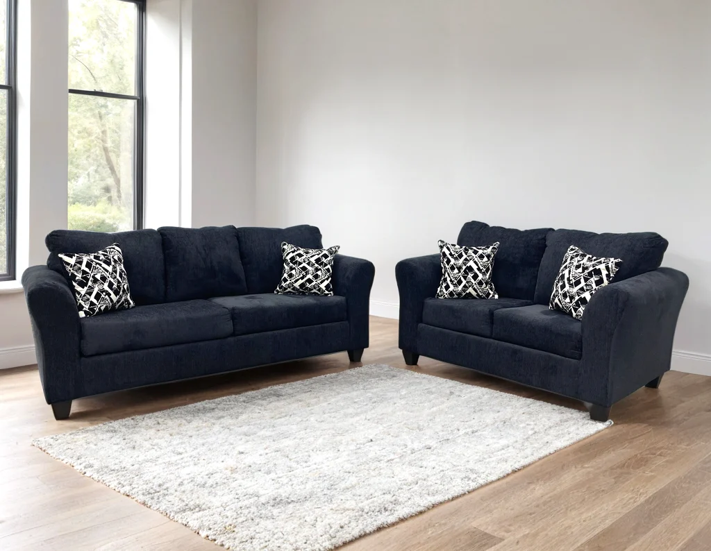 Tuten Black 2-Piece Living Room Set - Image 2