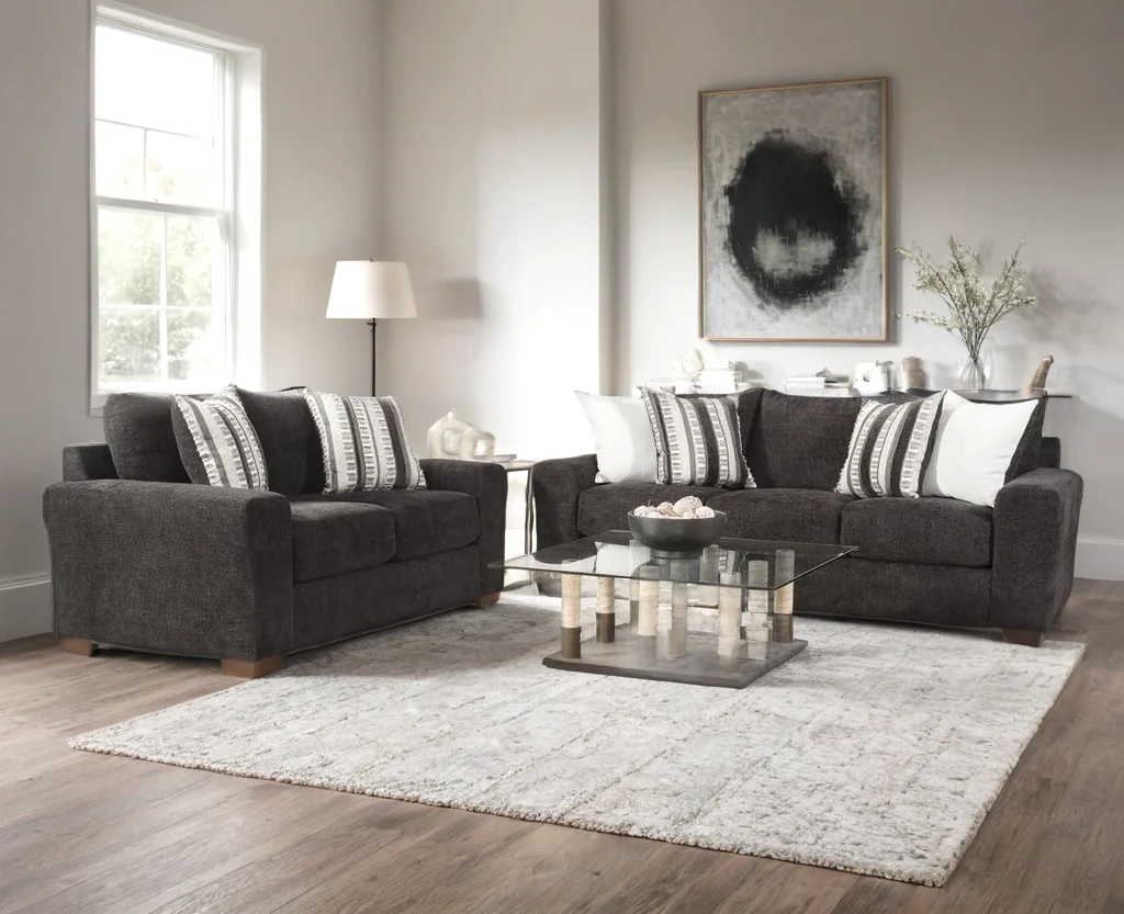 Behold Black 2-Piece Sofa & Loveseat Set - Image 1