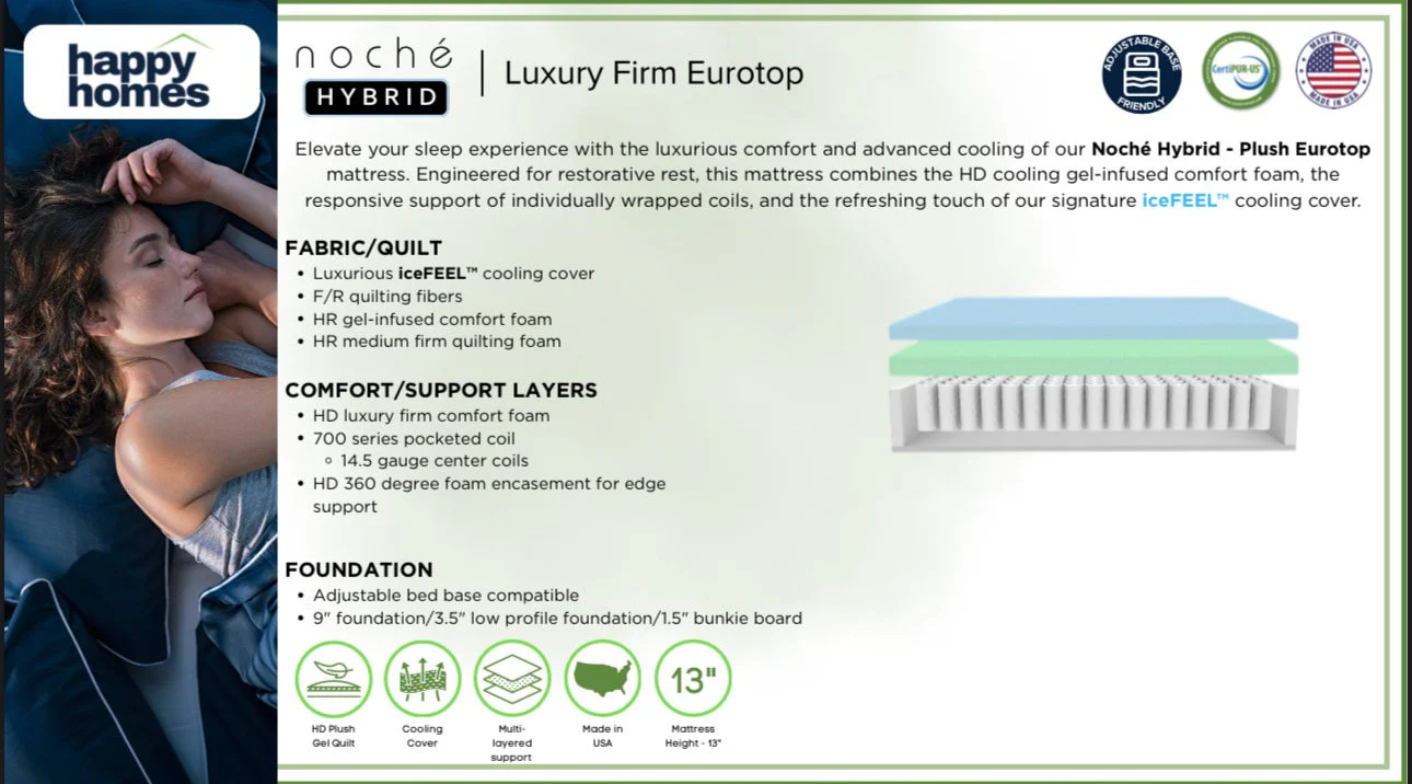 Noche Luxury Firm 13" Hybrid Full Mattress - Image 3