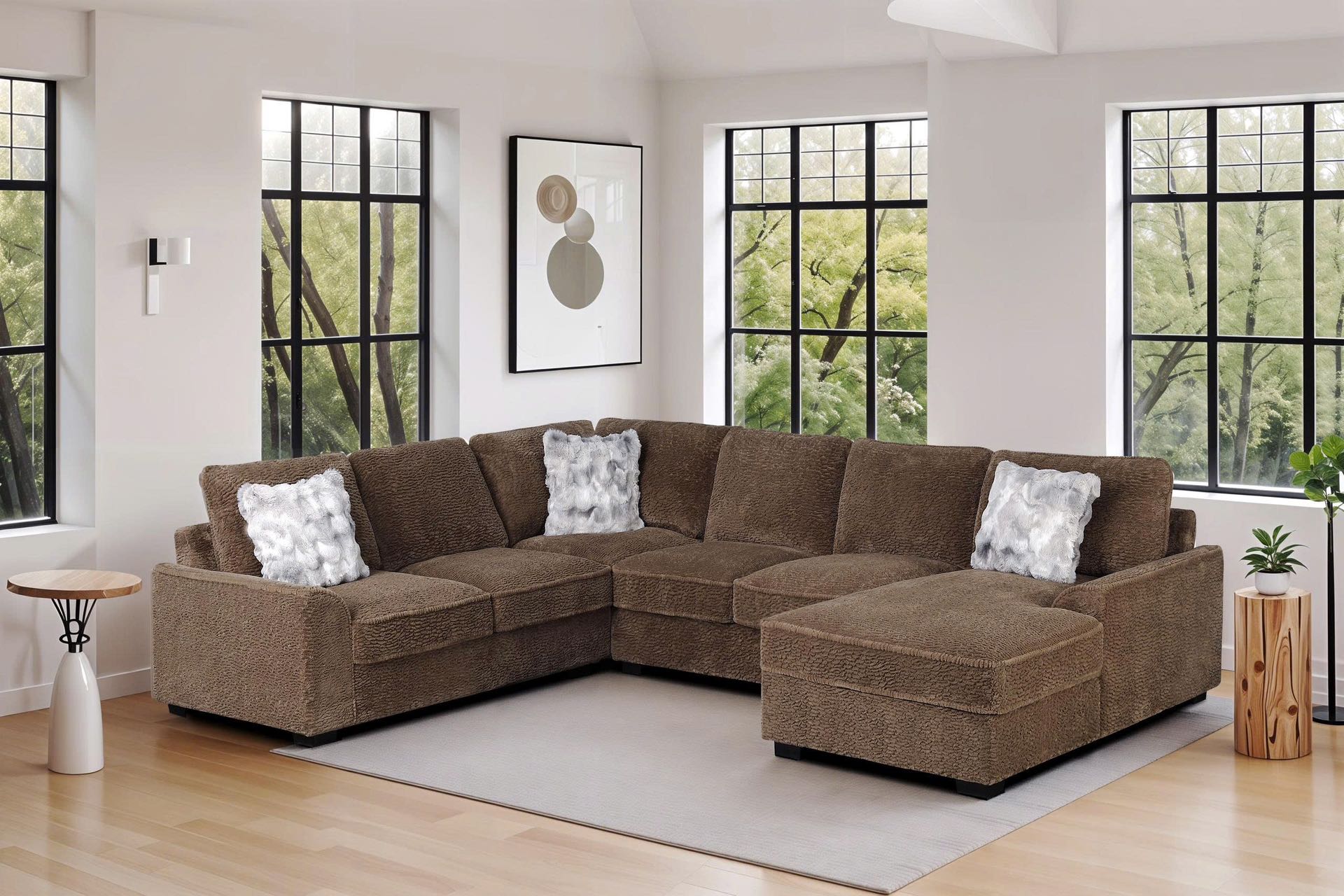 Amara Brown Sectional - Image 1