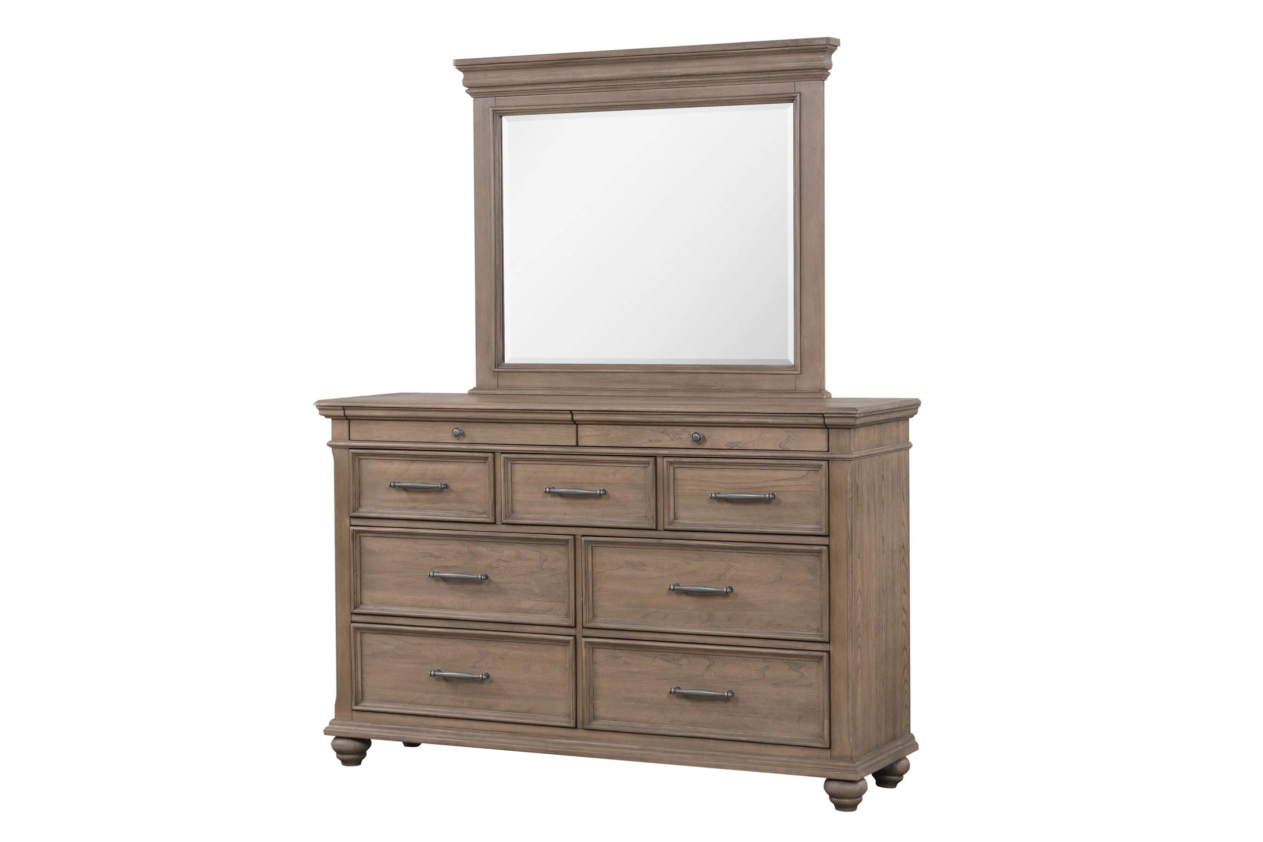 Nashville Light Brown Upholstered Tufted Panel Bedroom Set - Image 3