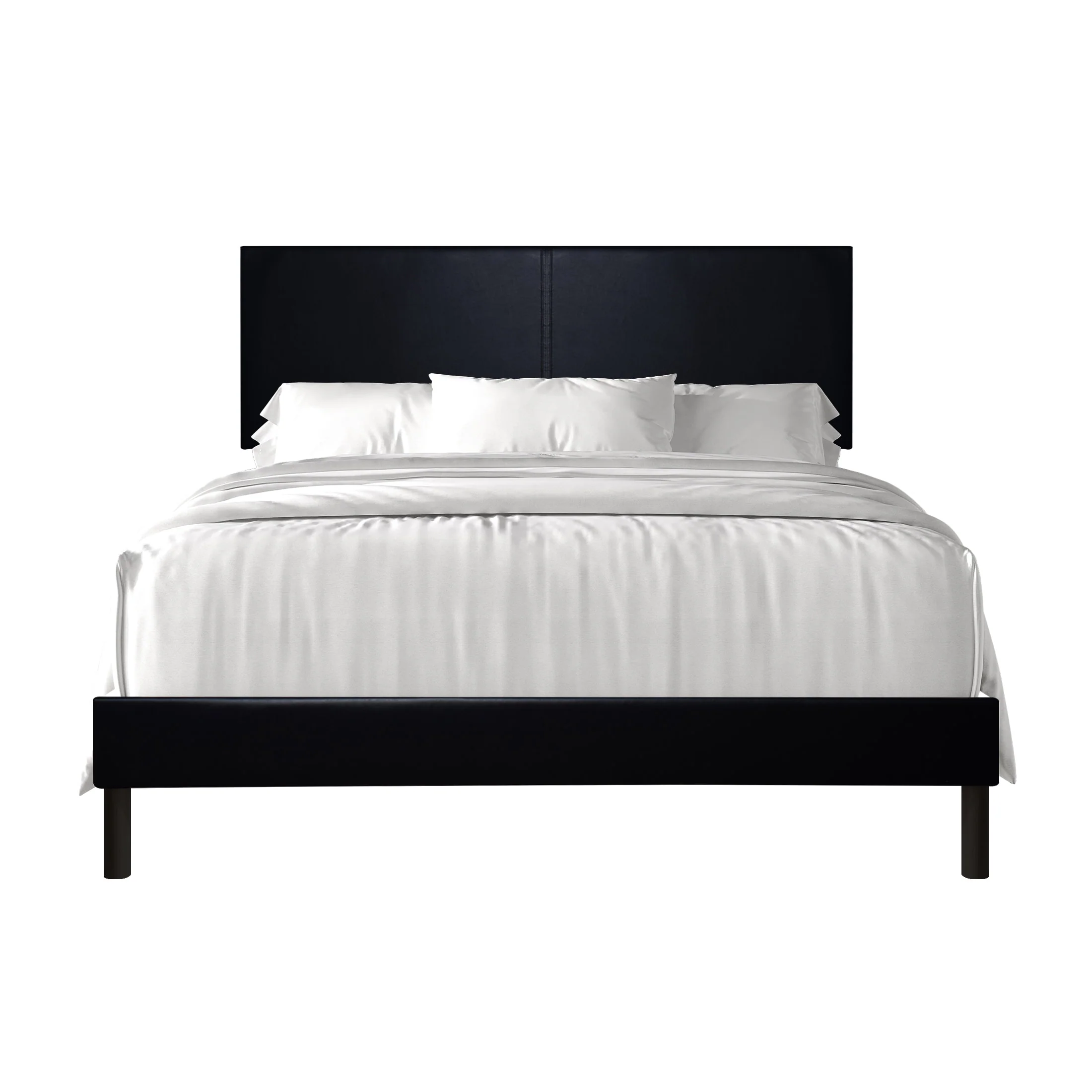 Helen Black PU Platform Twin Bed - Image 3