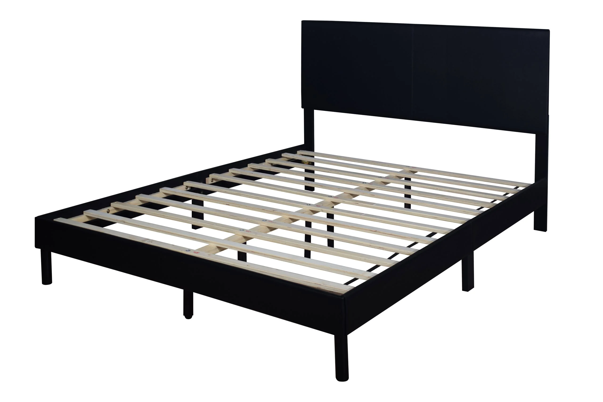 Helen Black PU Platform King Bed - Image 2
