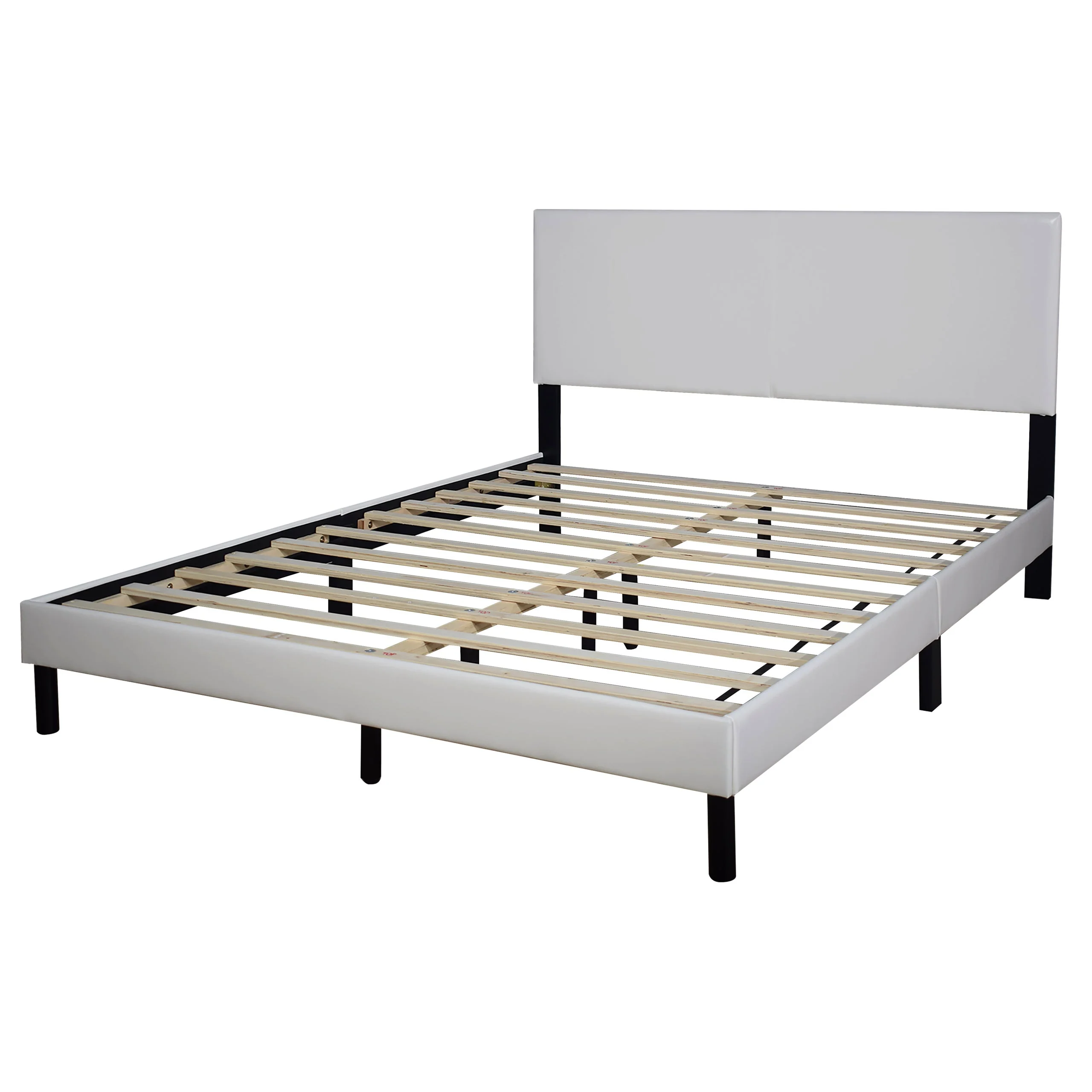Helen White PU Platform Twin Bed - Image 2