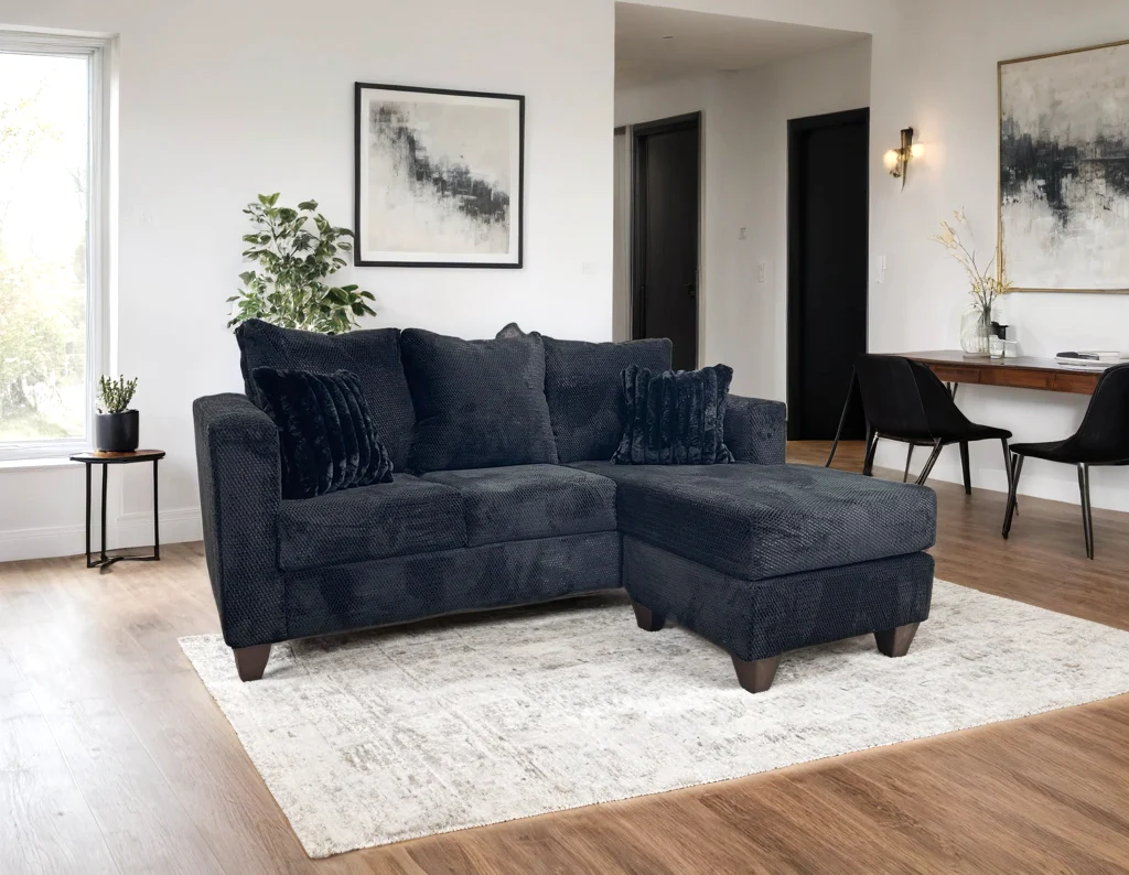 Omni Black Reversible Sectional - Image 3