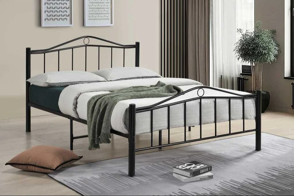 Bema Black Metal Platform Full Bed - Image 1