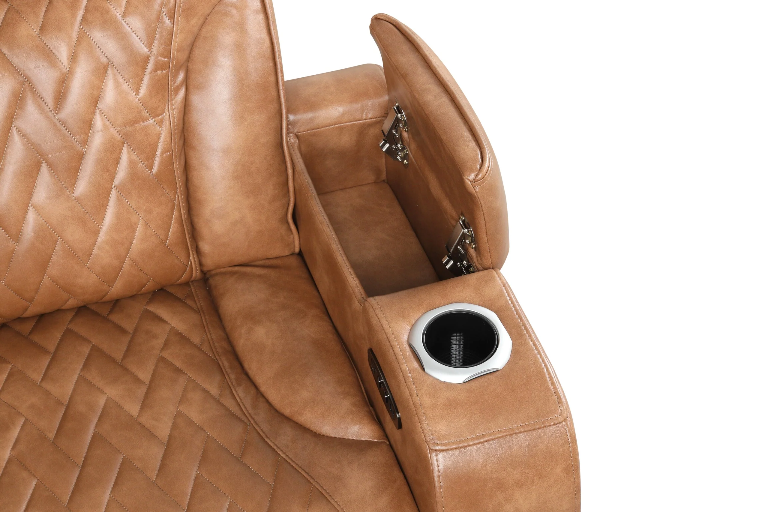 Barcelona Brown Power Reclining Sectional w Power Headrests - Image 3