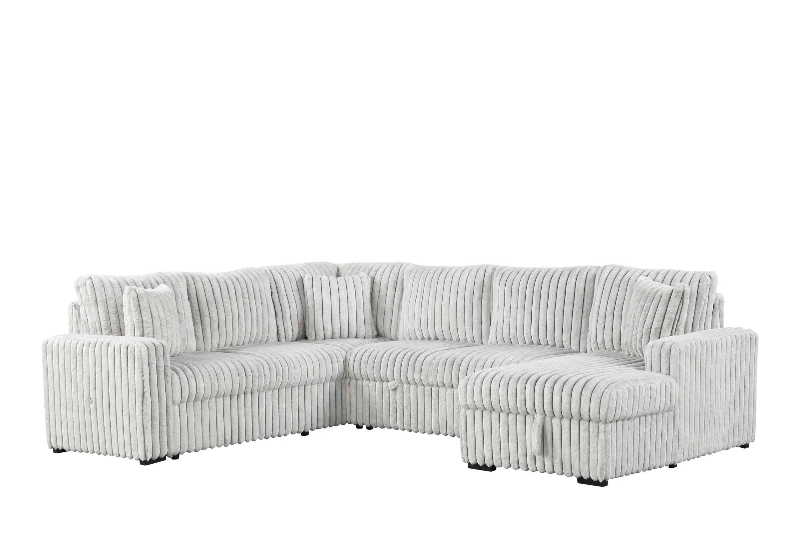 Sonic Gray Sectional With Pull-Out Bed - Image 2