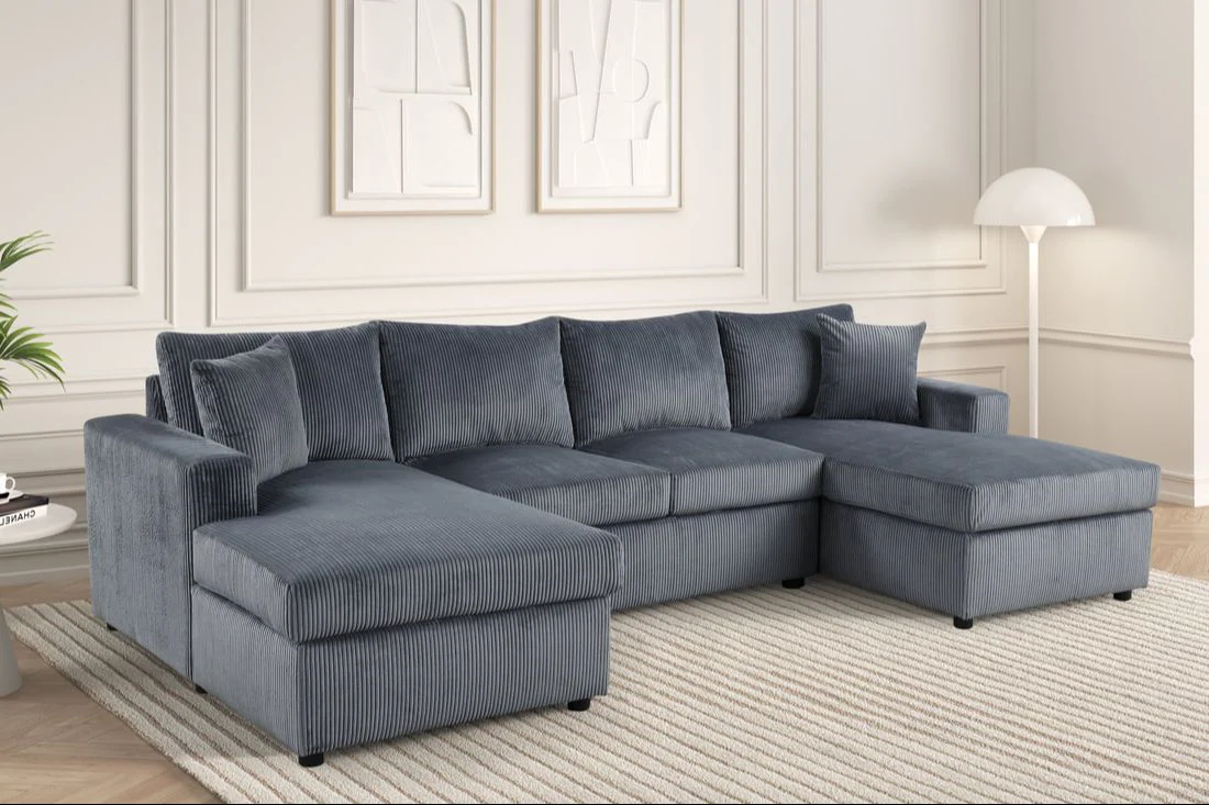 Terasa Gray Double Chaise Sectional - Image 1
