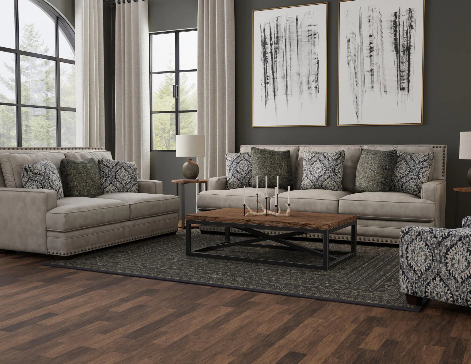 Corinthian Dove 2-Piece Living Room Set - Image 1