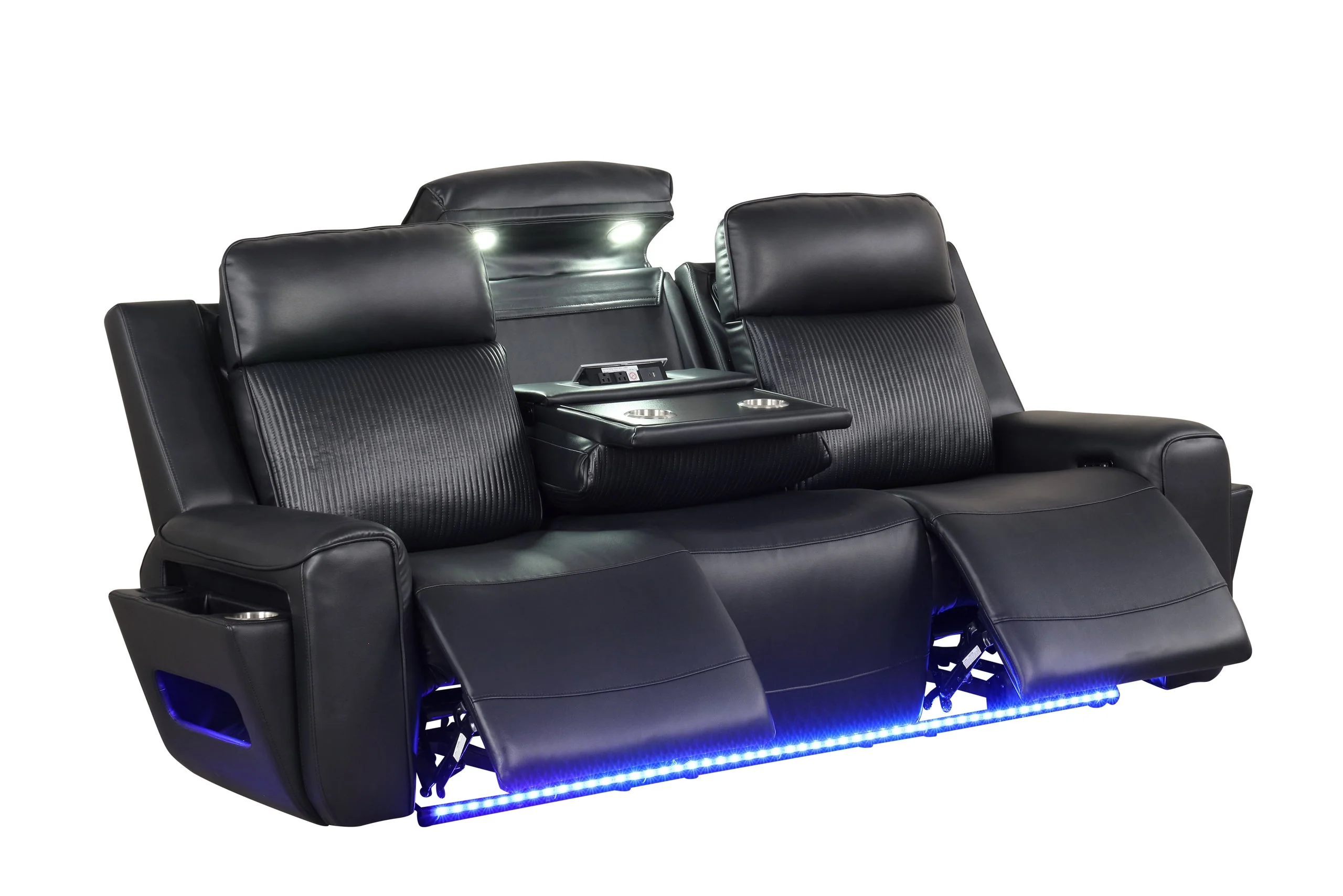 Rolls Royce Black 3-Piece Power Reclining Set - Image 3