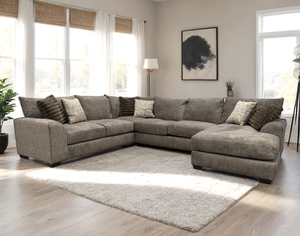 Jean Taupe Oversized Sectional - Image 1