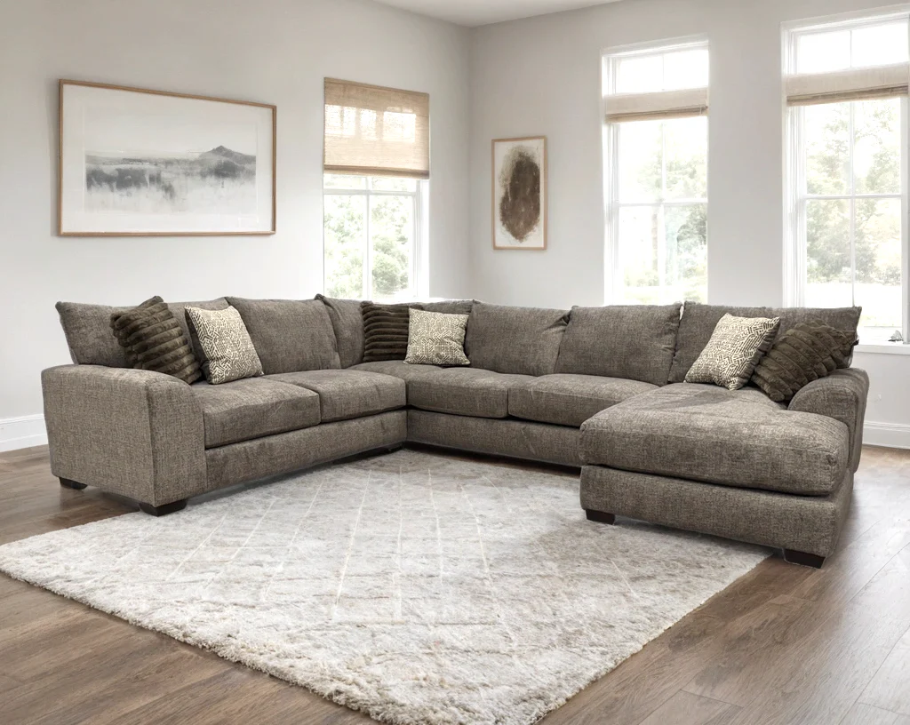 Jean Taupe Oversized Sectional - Image 2