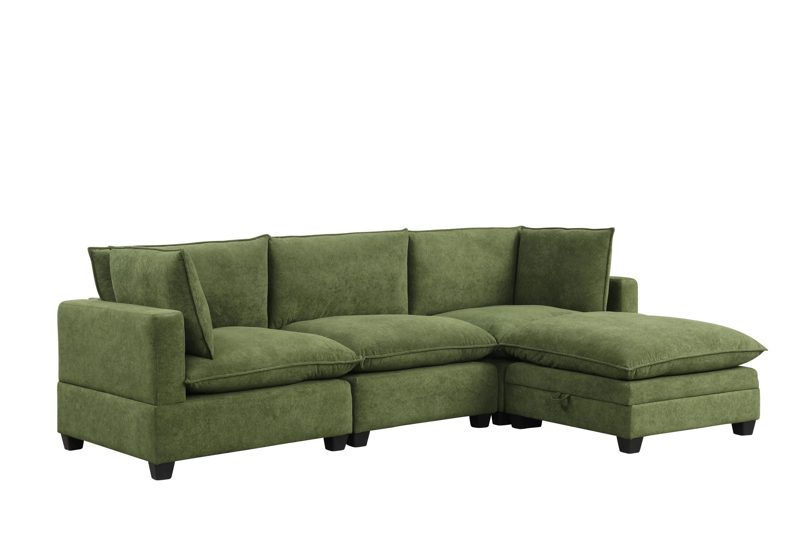 Cloud Olive Fabric Modular Sectional - Image 2