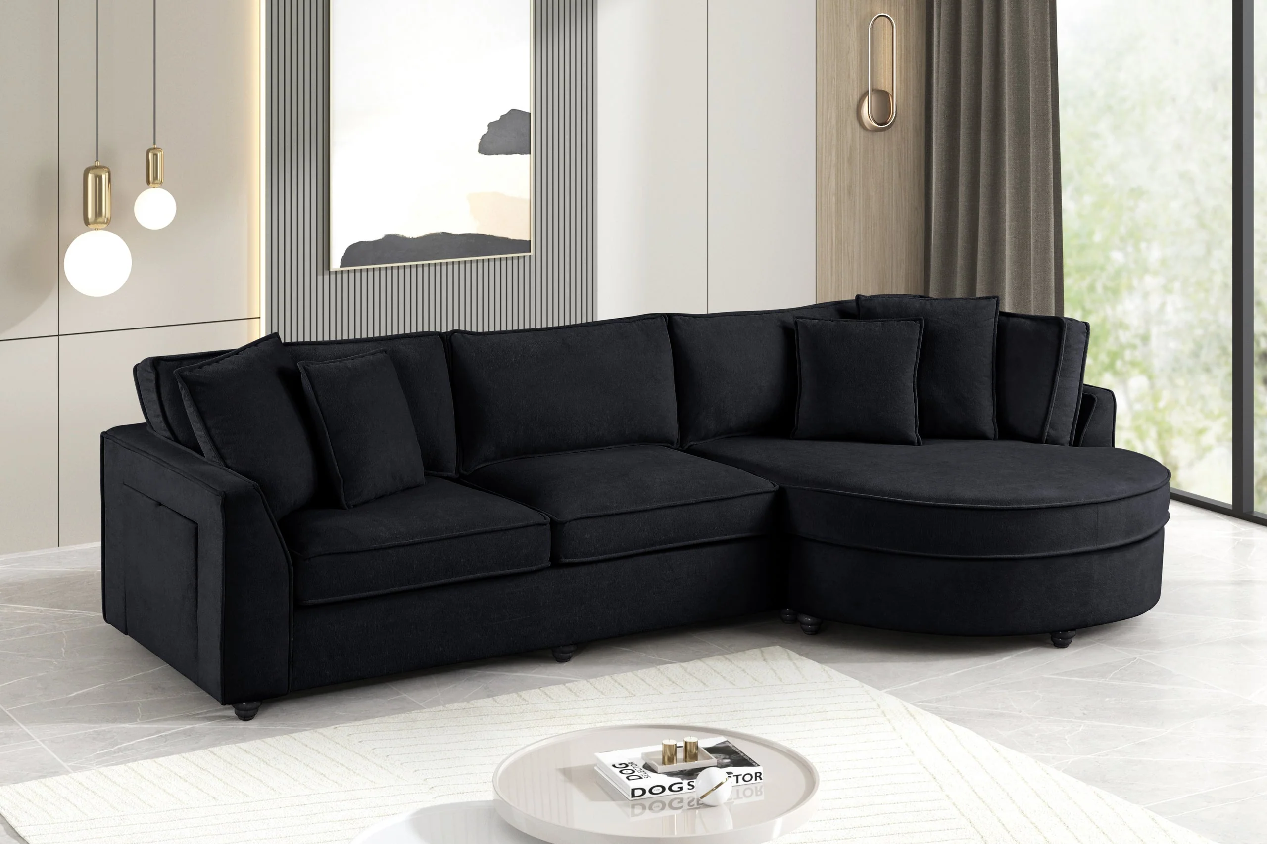 Elva Black Sectional - Image 2