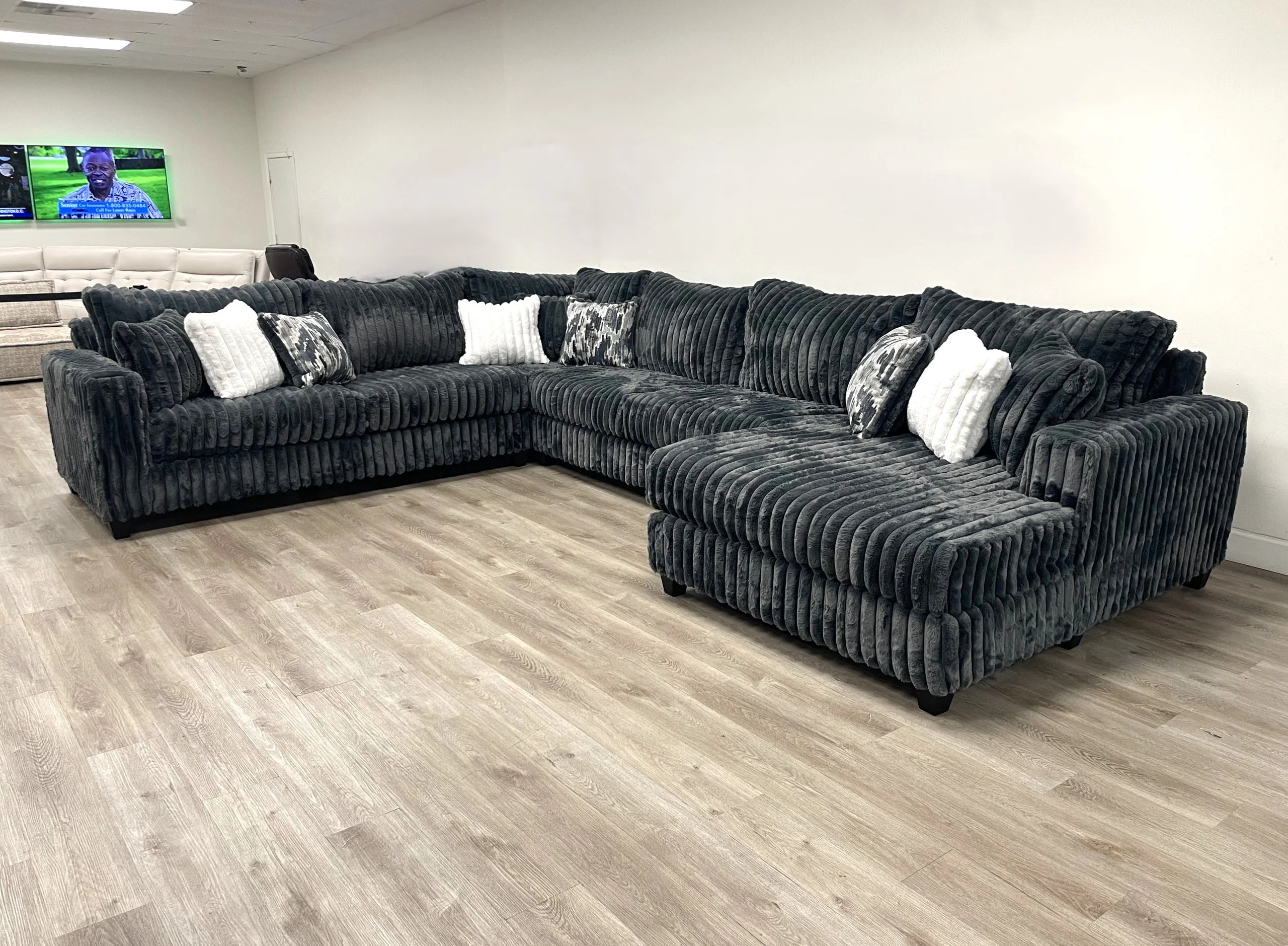 Marlo Charcoal 4-Piece Oversized Sectional - Image 2
