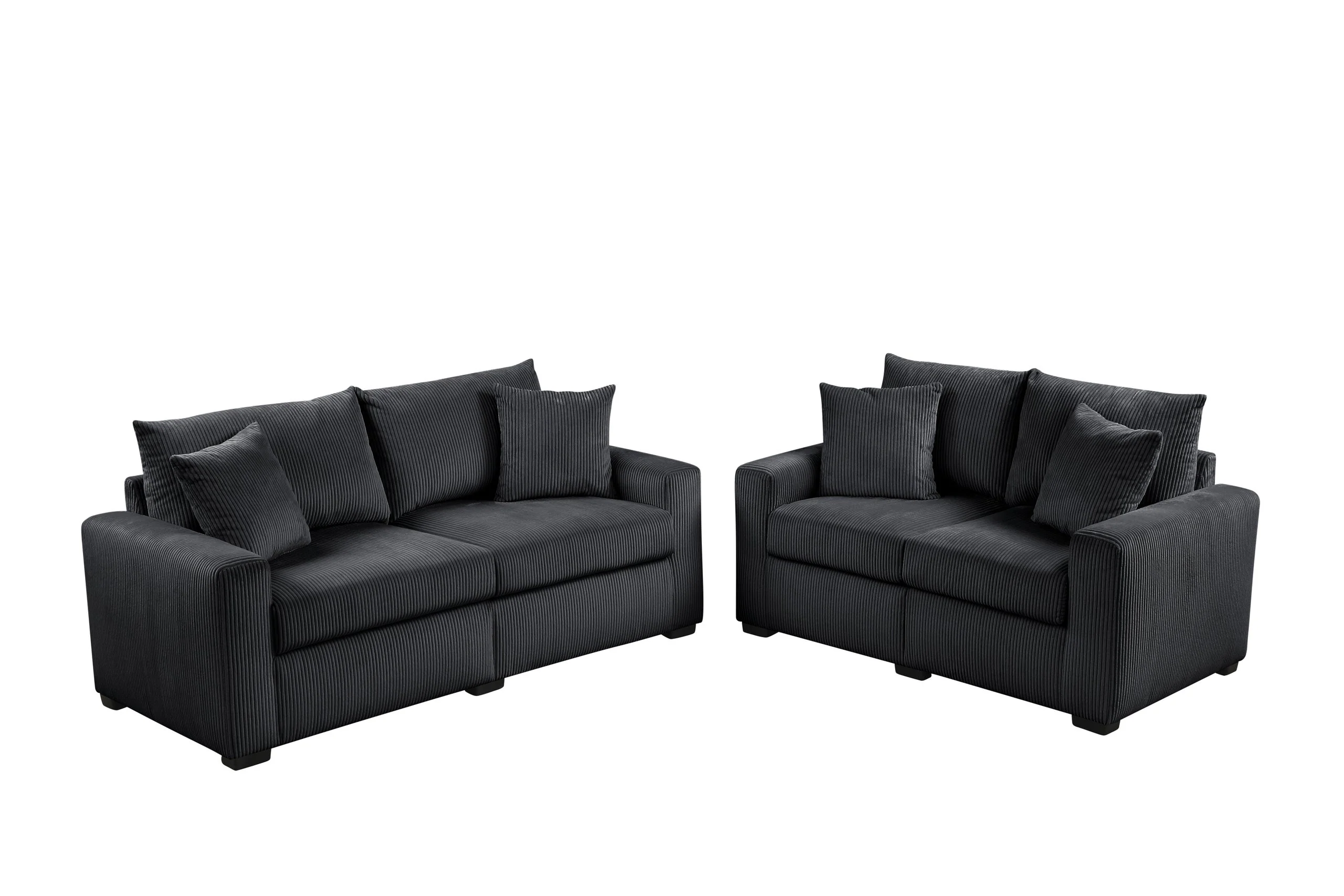 Hime Black 2-Piece Living Room Set - Image 2