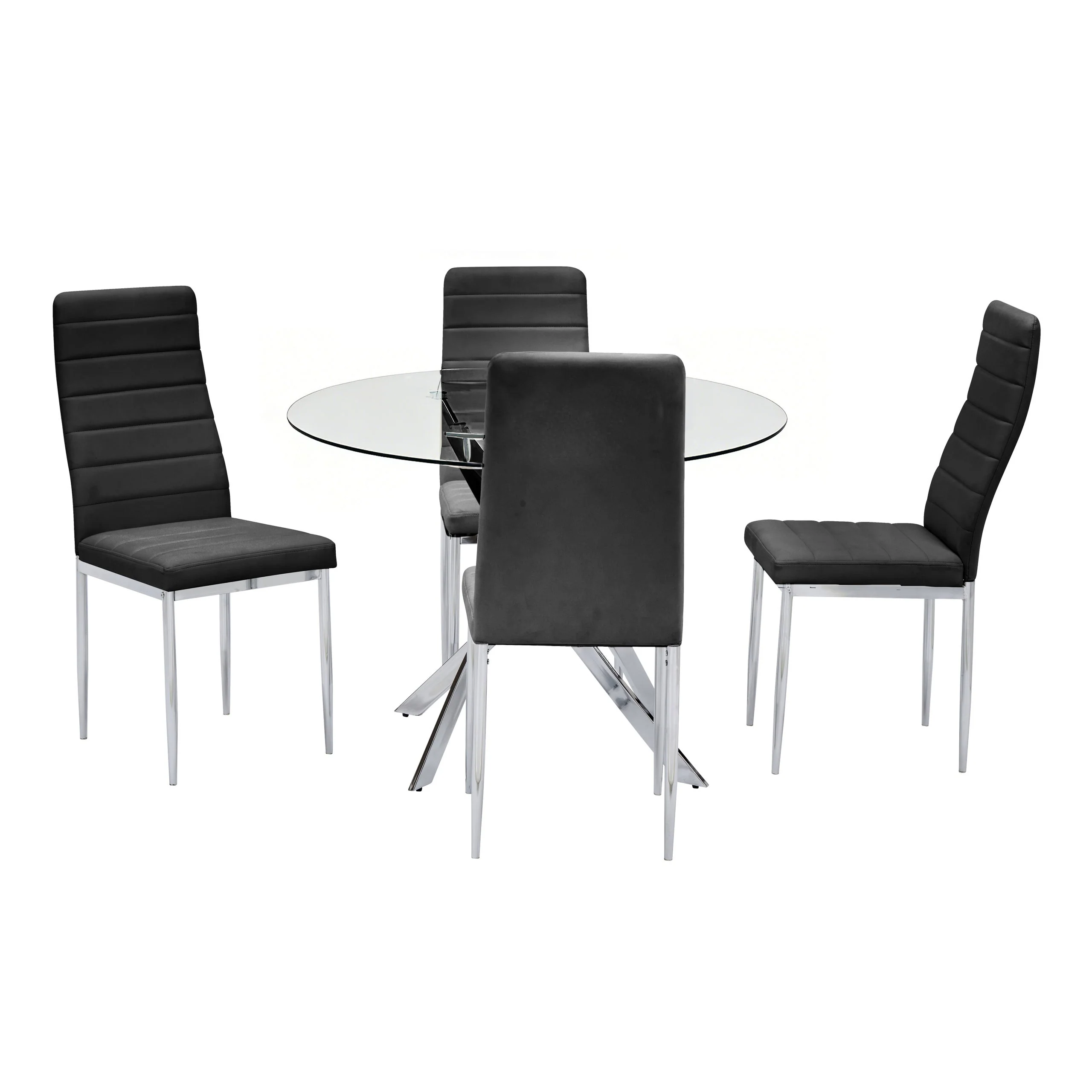 Diane Black Round Dining Room Set - Image 2