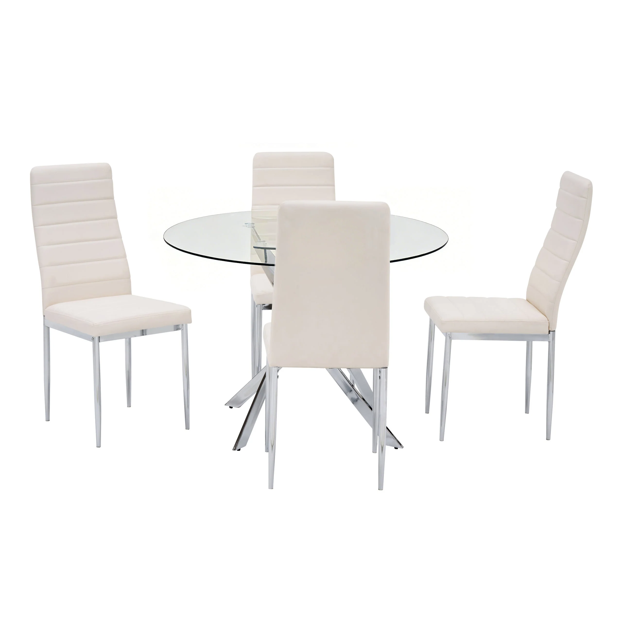 Diane White Round Dining Room Set - Image 2