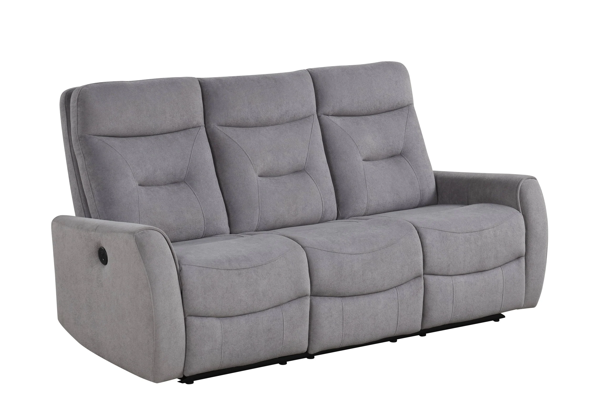 Nina Gray Fabric 3-Piece Power Reclining Set - Image 2