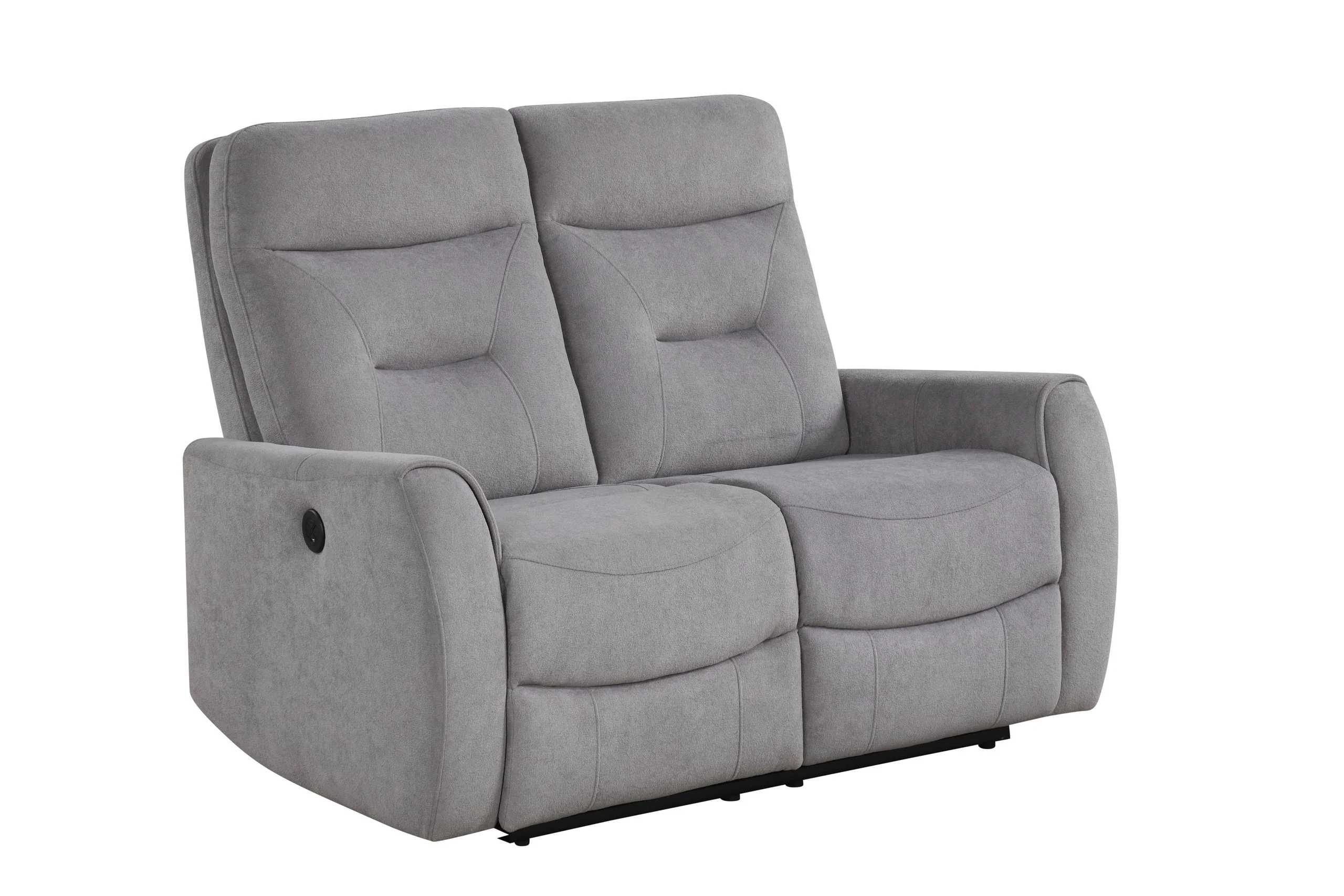 Nina Gray Fabric 3-Piece Power Reclining Set - Image 3